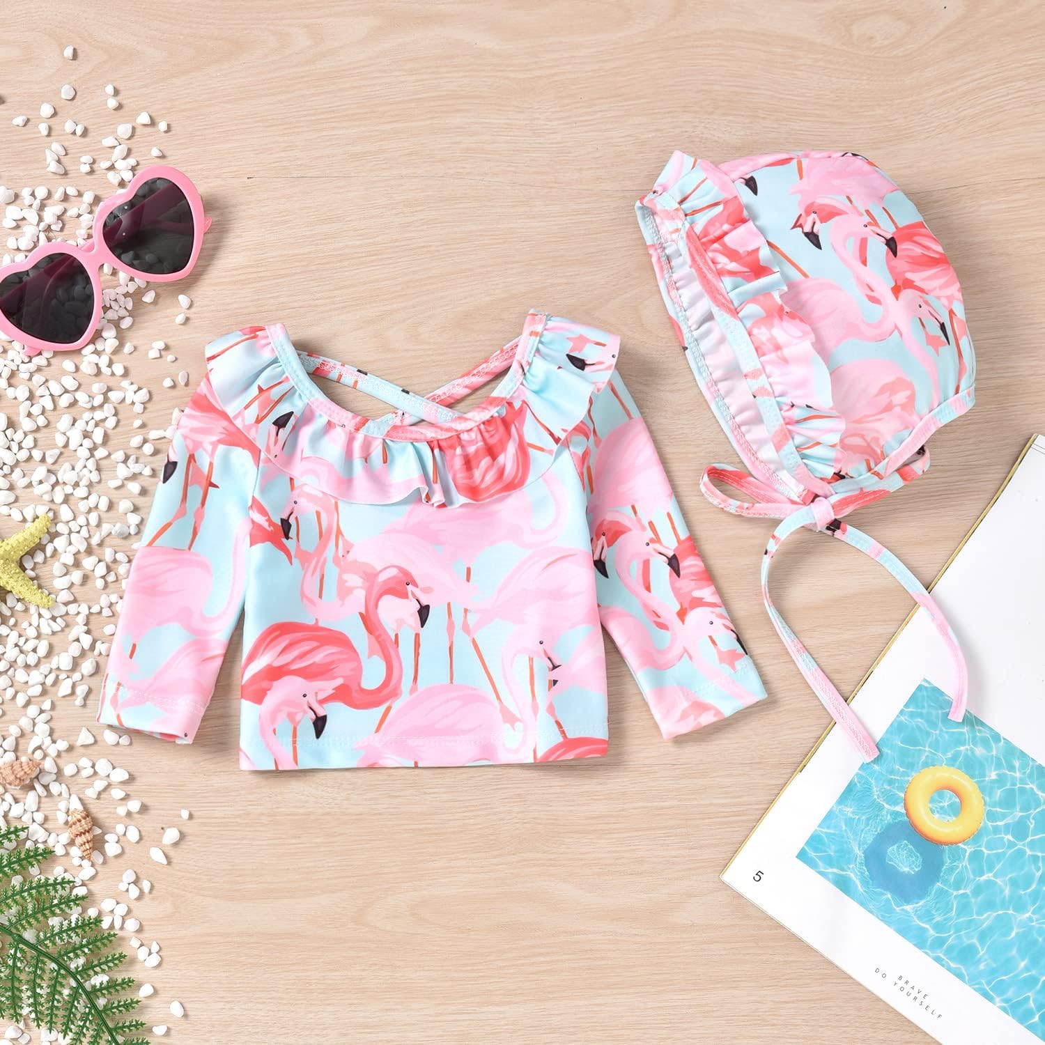 Aalizzwell Baby Girls Long Sleeve Swimsuit