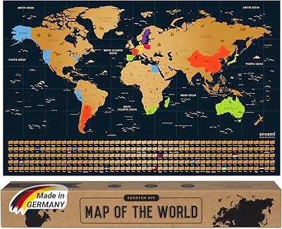 Carte du monde à gratter