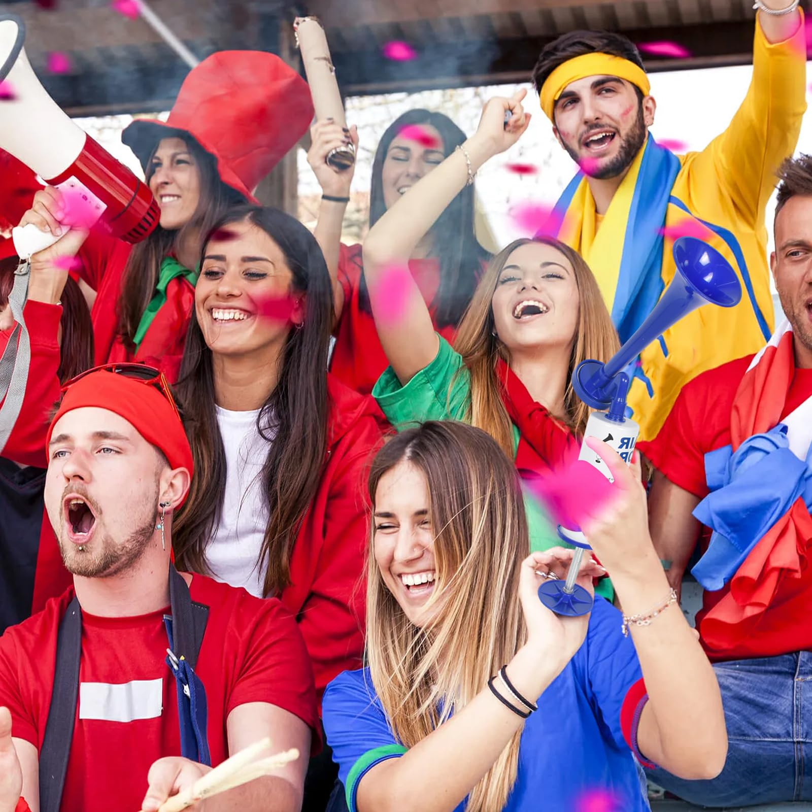 Zimoer Tromba da Stadio Tromba Stadio ad Aria Manuale Fanfare Air Horn Estremamente Forte Trombetta da Stadio Riutilizzabile per Partite di Calcio per Nautica, Eventi Sportivi, Celebrazioni