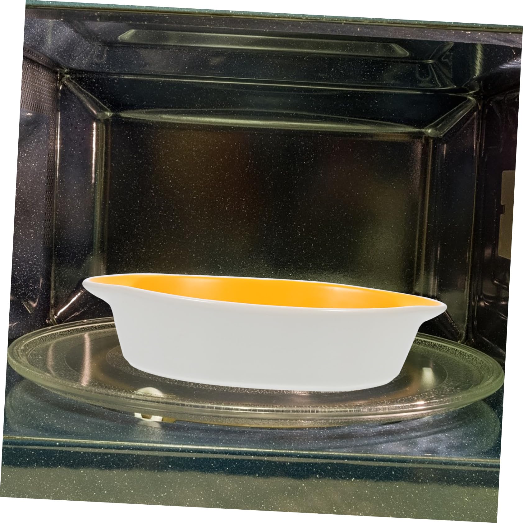 Bandeja de Cerámica con Doble Asa, Profunda, Amarilla | Bandeja Rectangular para Asar, Diseño de Patrón Único, Uso para Lasaña y Fruta