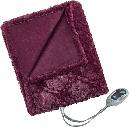 Beautyrest manta eléctrica con patrón ogee, cálida y suave,con apagado automático