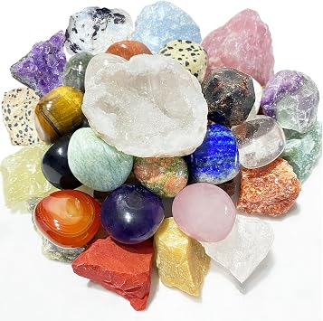 15Pcs Mystery Crystals and Healing Stones Set, Natural Healing Crystals Kit | Surprise Gift Set for Meditation, Reiki, Chakra, Home Decor, etc. Random Crystals