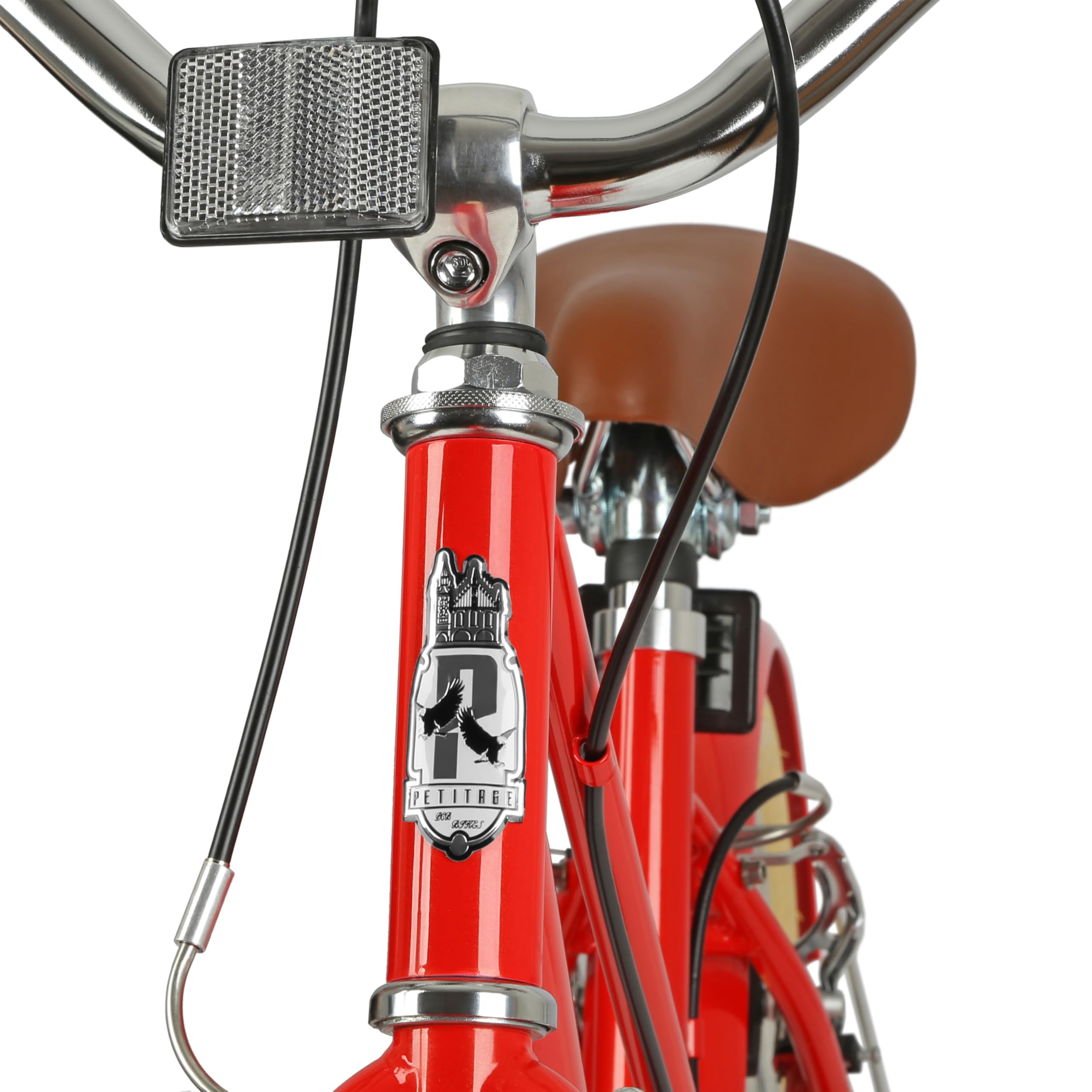 PROMETHEUS BICYCLES Bicicleta infantil retro de 20 pulgadas, 20 pulgadas, para niños a partir de 6 años, color rojo