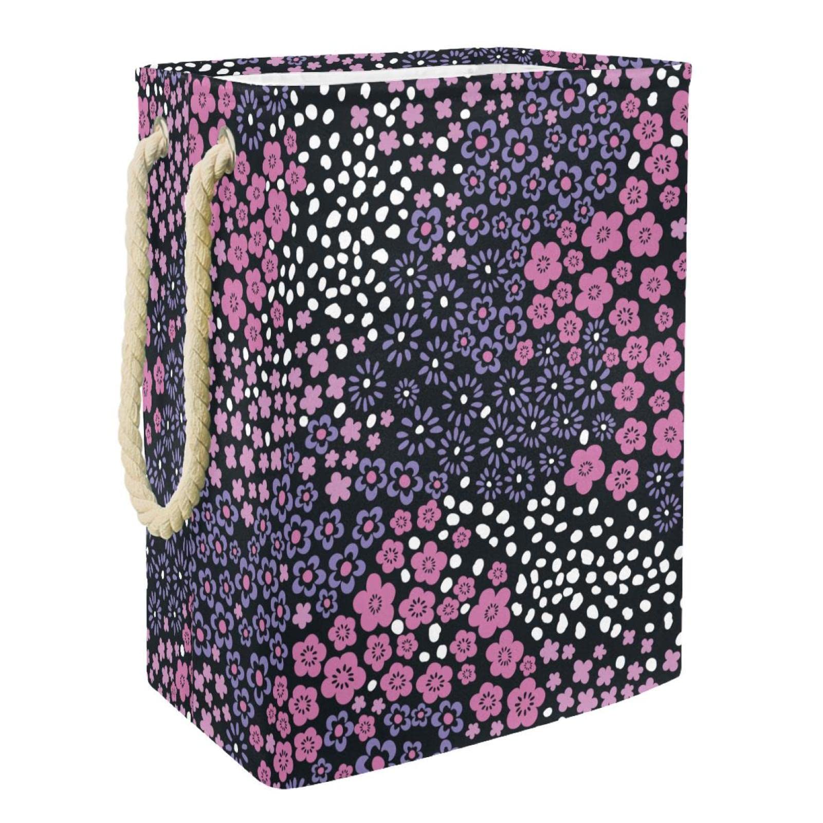 Panier à linge mignon pour chambre et salle de bain avec poignées