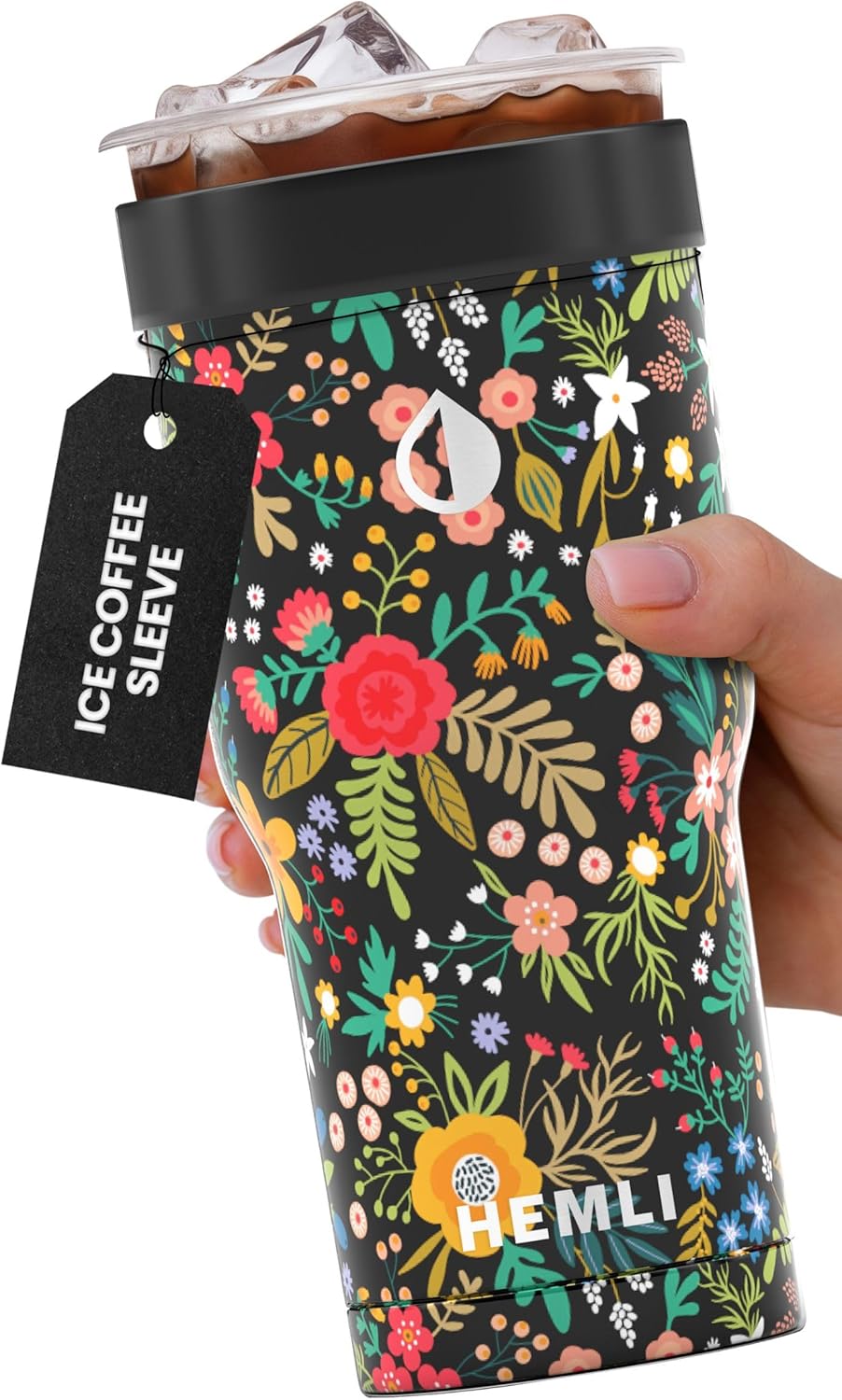 Universal Ice Coffee Sleeve Insulator - Insulated Iced Coffee Holder To Go, Insulated Cup Holder for Starbucks Dunkin Donuts McDonalds, Reusable Coffee Sleeve