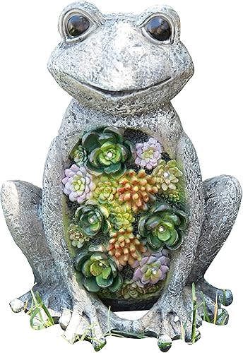 VP Home Tortuga perezosa con carcasa flocada alimentada por energía solar LED para decoración al aire libre, luz de jardín, gran adición para tu