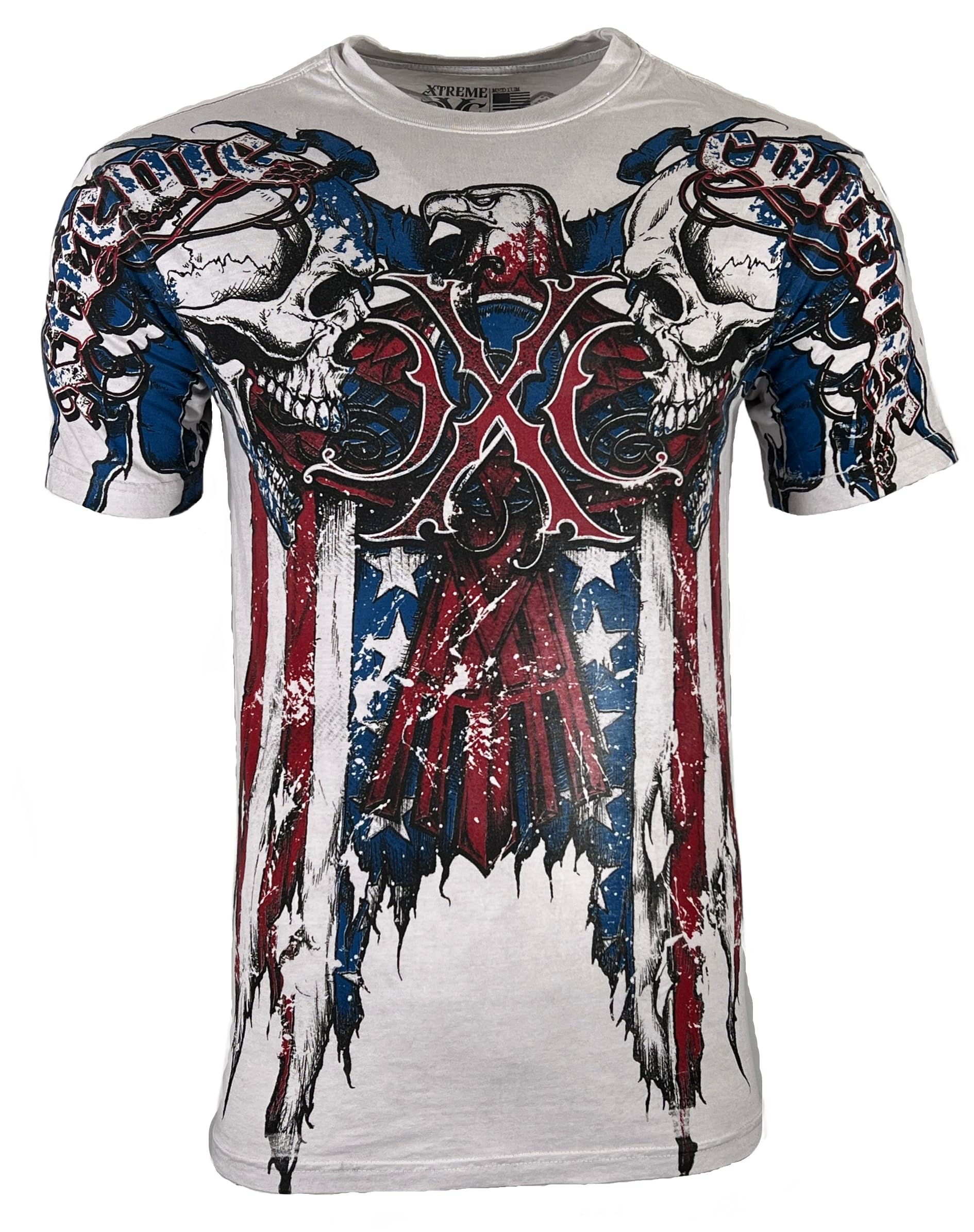 Xtreme Coutureby Affliction Men's T-Shirt INHUMAN Skulls