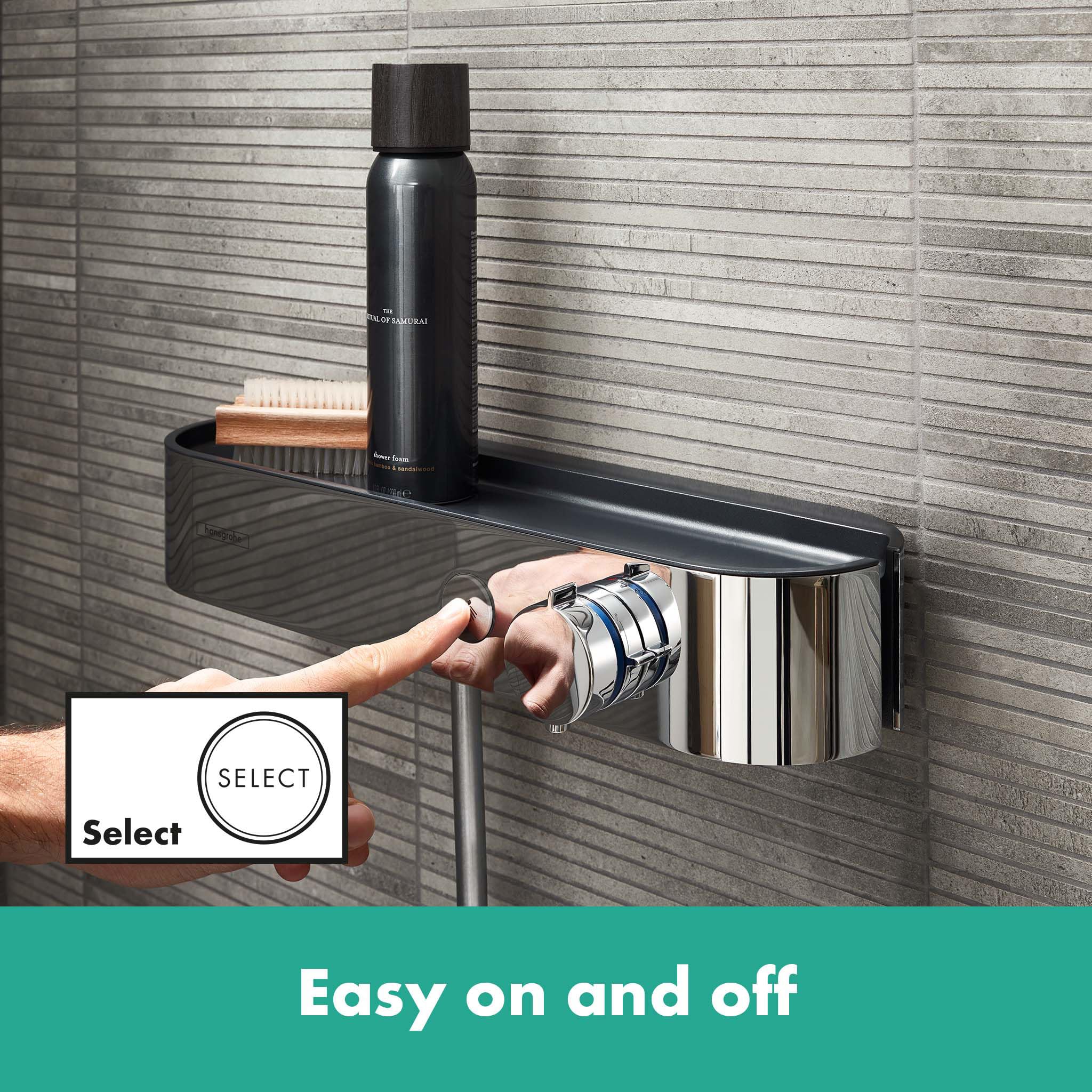 hansgrohe Brausethermostat ShowerTablet Select, Thermostatarmatur Aufputz, Cool Contact Duscharmatur für 1 Funktion, Chrom
