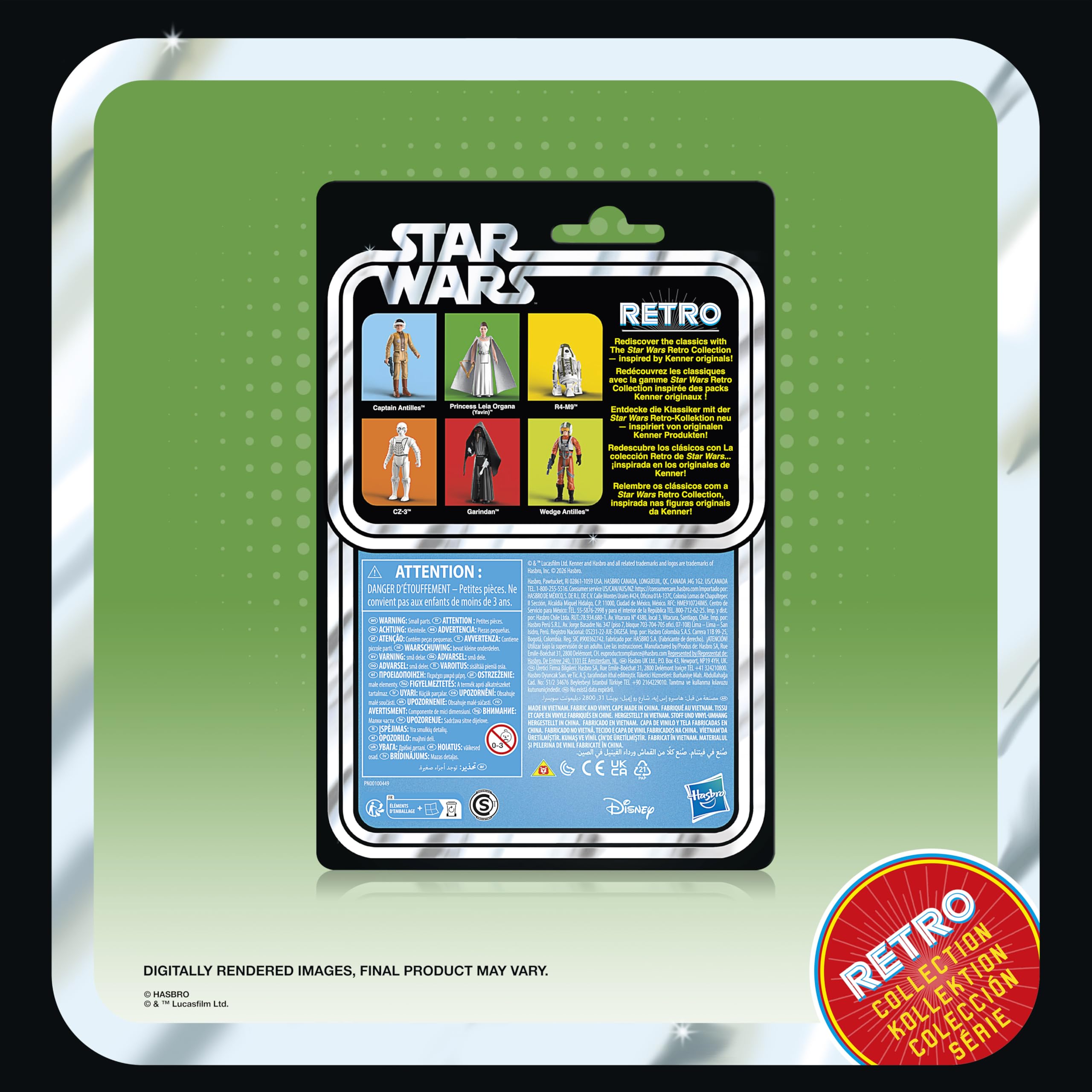 Star Wars La colección Retro, Nueva Esperanza, Pack de 6 Figuras coleccionables de 9,5 cm del Episodio IV