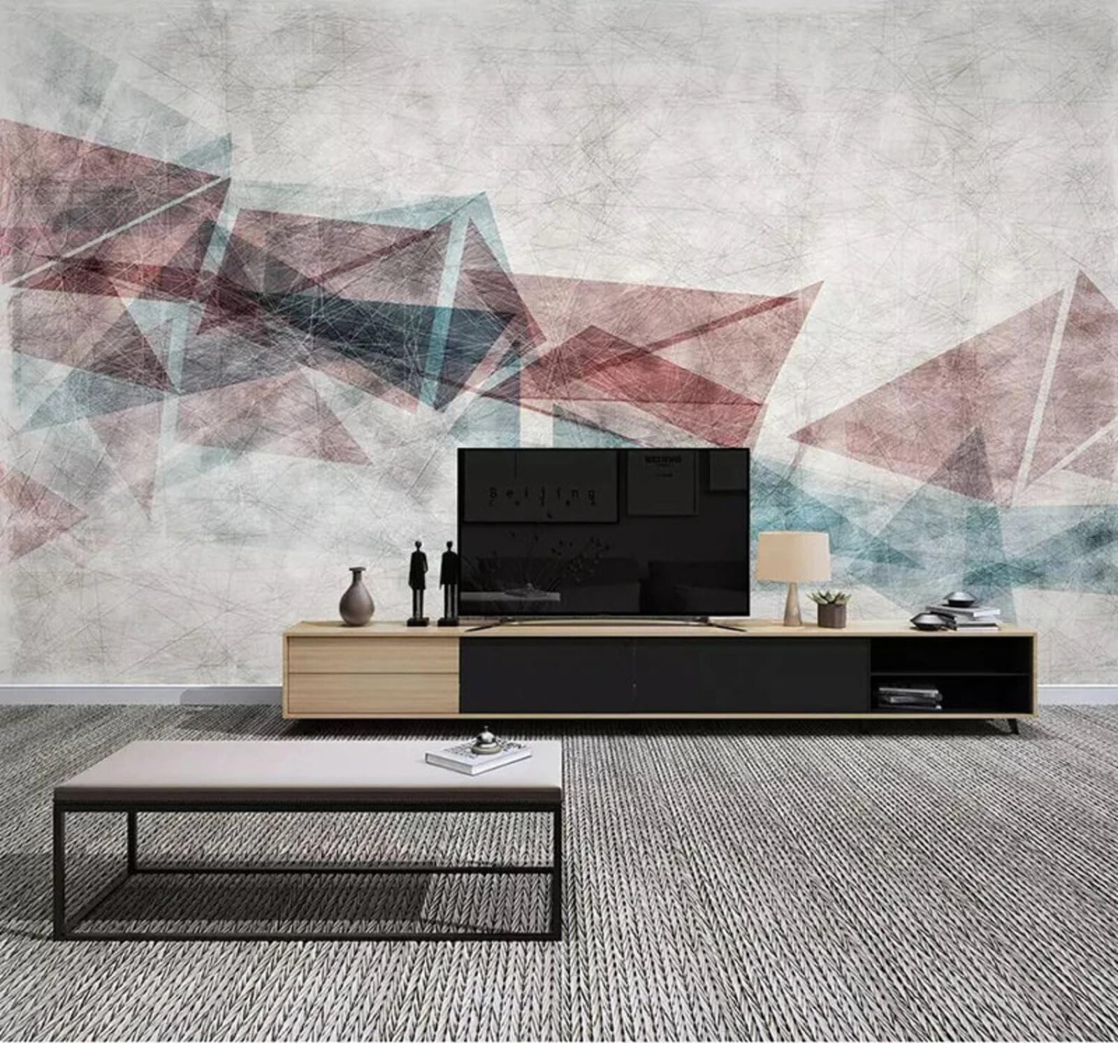 Abstract Retro Creative Geometric Art 3D Wallpaper Easy Install Feature Office Living Room Sofa Bedroom TV Background Wall Decoration-430cm×300cm