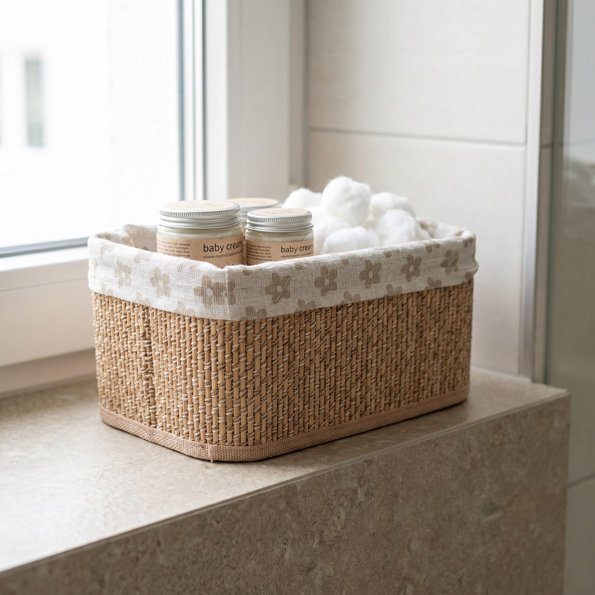 Alipis 4 Pezzi Rustico Cesto Coffee Portaoggetti Intrecciato Bambù per | Struttura Flessibile Intrecciata, Apertura Ampia e Profilo Basso, per Area Gioco Bambini e Nursery