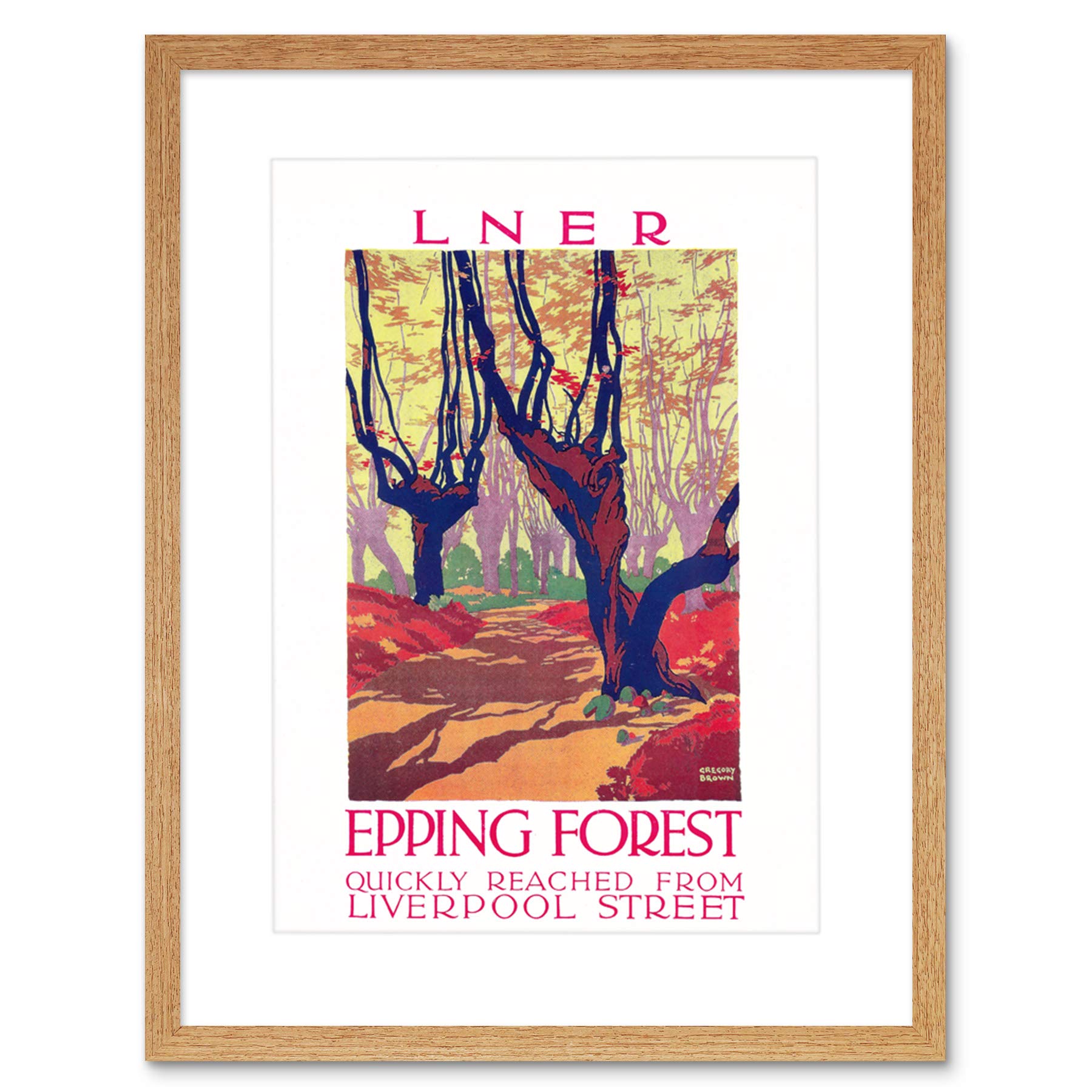 Wee Blue Coo Travel Vintage Ad Lner Epping Forest Liverpool Railway Framed Wall Art Print