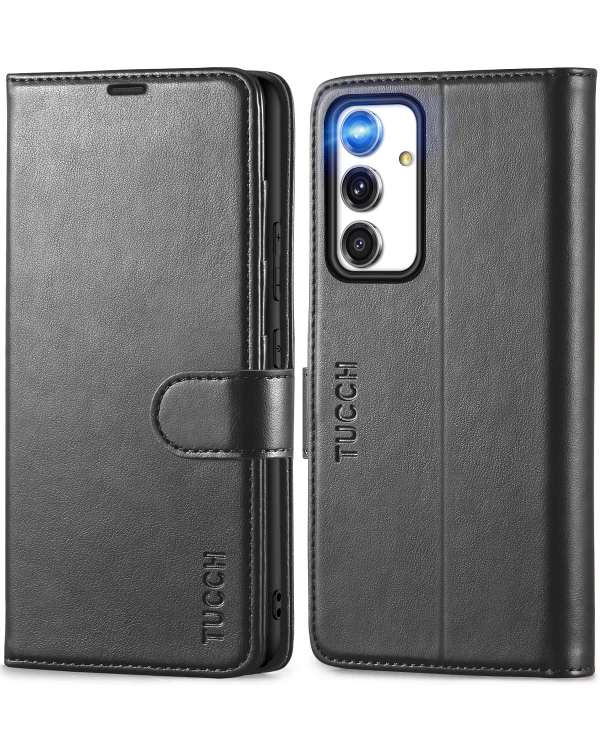 TUCCH Flip Case for Galaxy A54 5G, TPU Shockproof Interior, Folio Kickstand, RFID Blocking Card Slot, Magnetic PU Leather Protect Cover, Compatible with 6.4