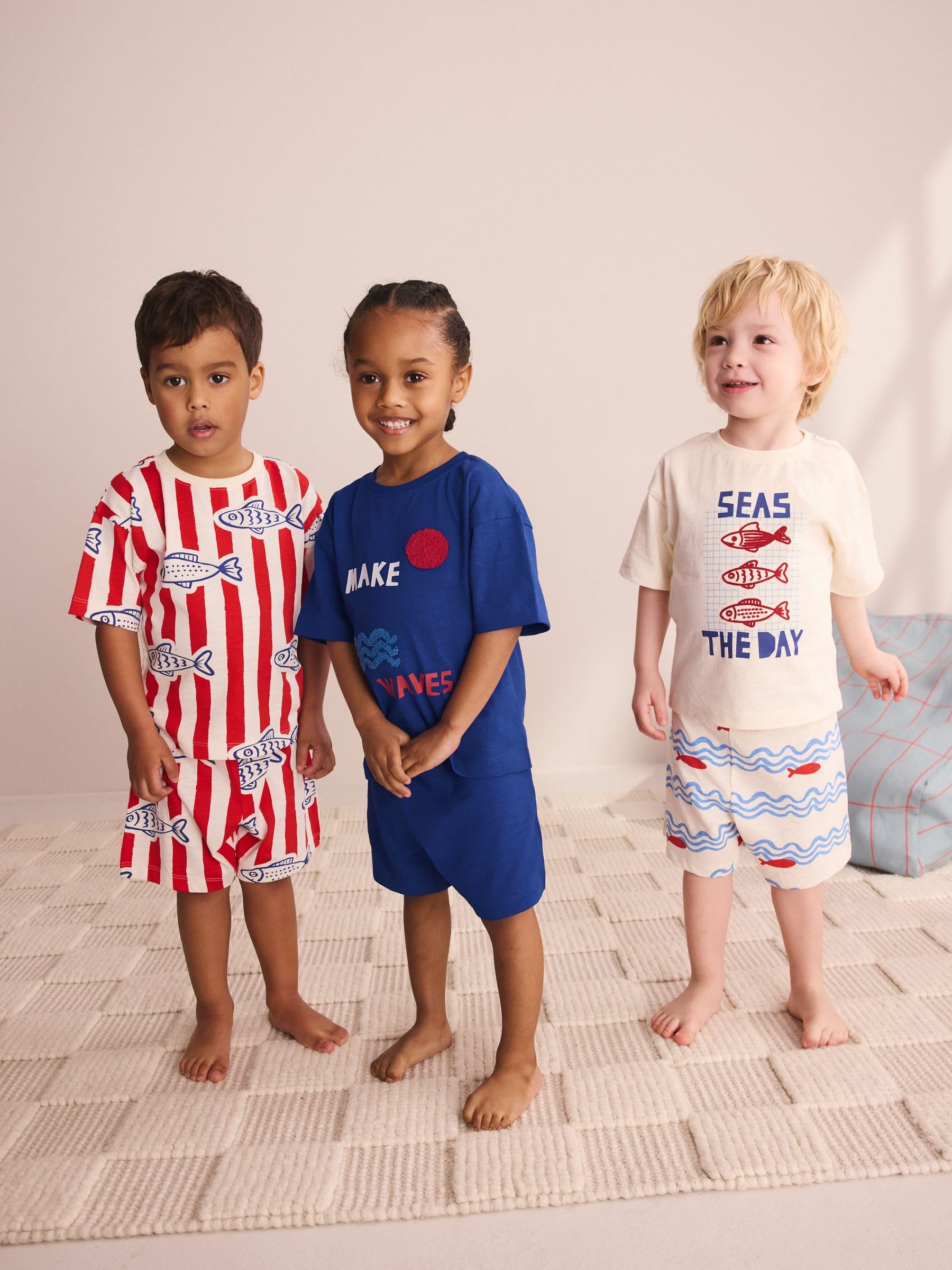 NEXT Jungen Kurze Schlafanzüge, 3er-Pack