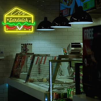 19AW】 NEON SIGN Sandwich Brouson Sandwich Led Neon Signs