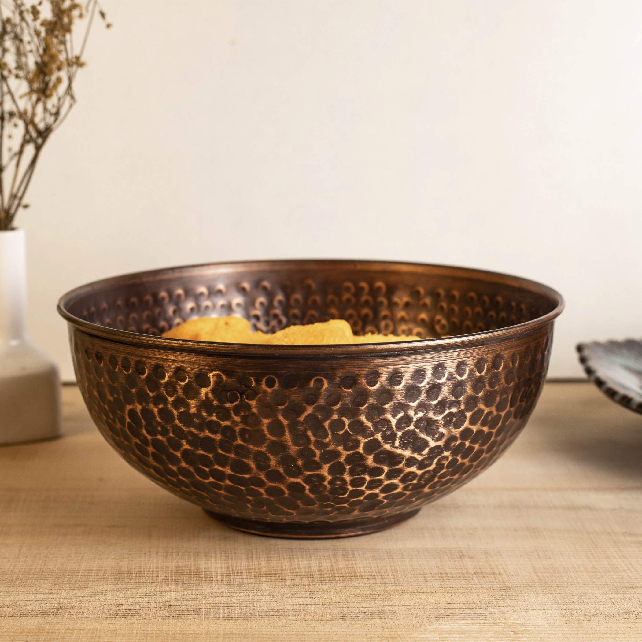 Amazon | GoCraft アンティーク銅ミキシングボウル ハンマー仕上げ