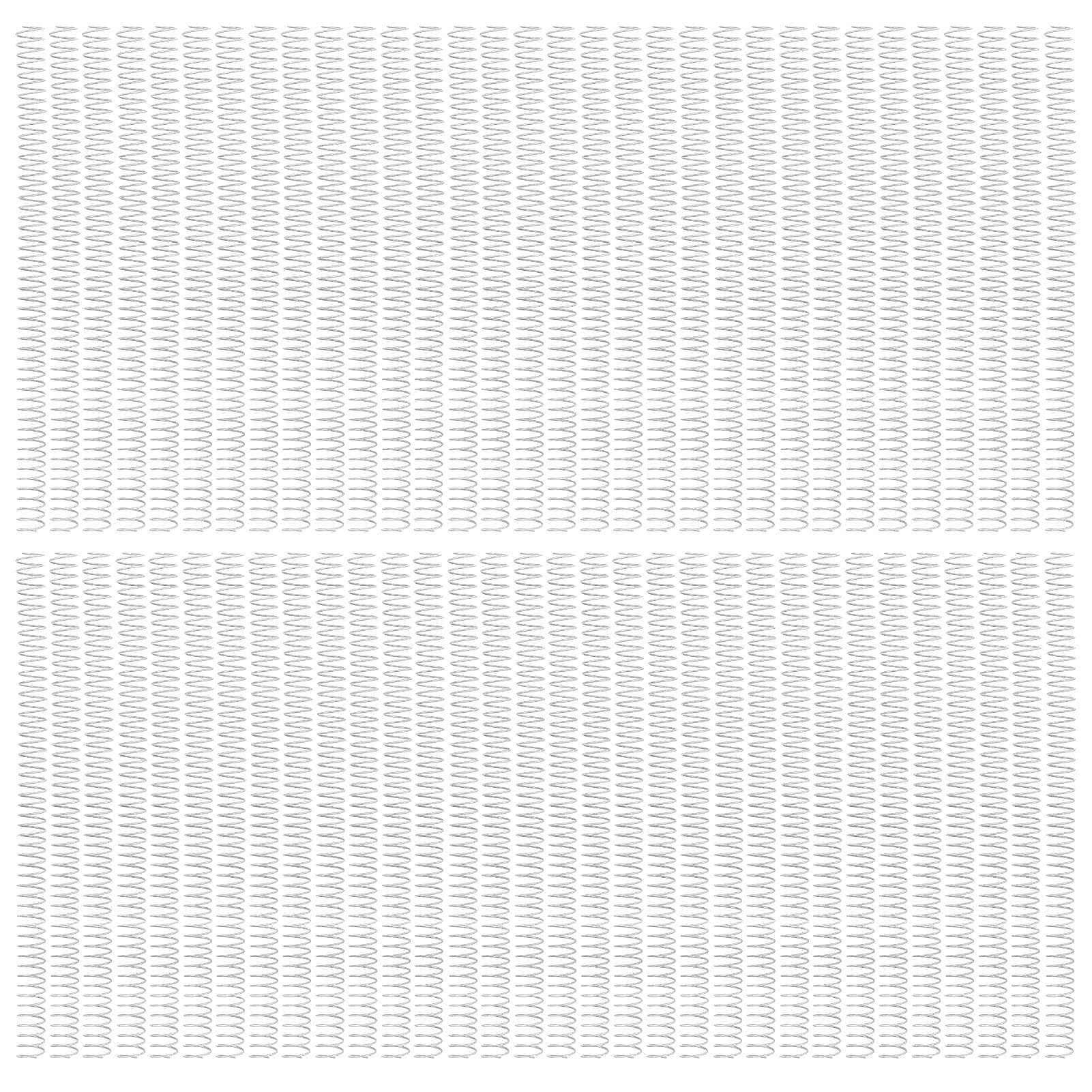 100 pièces de spirale de reliure, diamètre 16 mm, 48 spires, pas 4:1, bobine de reliure en spirale format A4 d’une capacité de 140 feuilles, pour les documents et présentations (Argent)