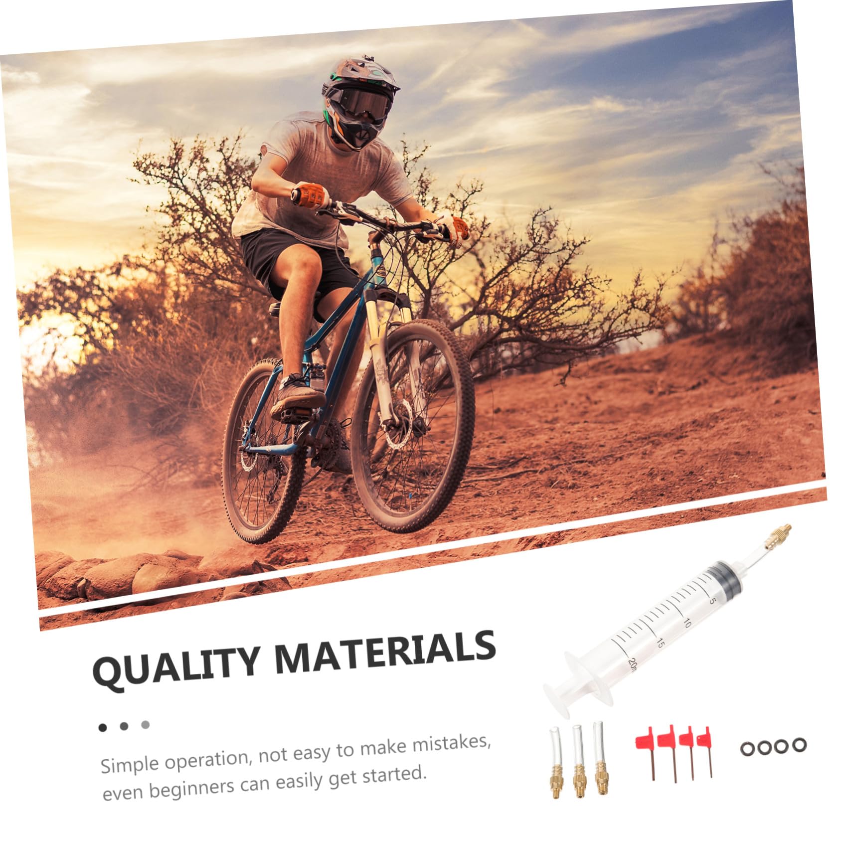 TOYANDONA Kit di Spurgo Freni per Biciclette Kit di Spurgo Freni per Mountain Bike Kit di Spurgo Freni per Bici da Ciclismo Kit di Spurgo Freni Idraulici per Bici in Metallo