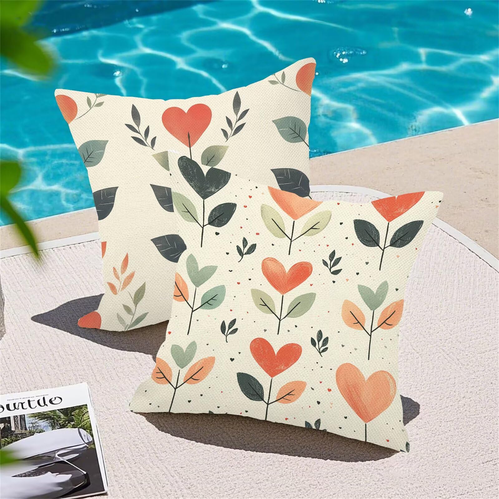 Juego de 4 Fundas Cojines Crema Amar 75 x 75 cm Fundas Cojines, Decoración Moderna Cojin Exterior, para Sofá salón Cama Sillas Decoración, Cuadrado Terciopelo Sofá Cojín Exterior (Sin Almohada) m-428