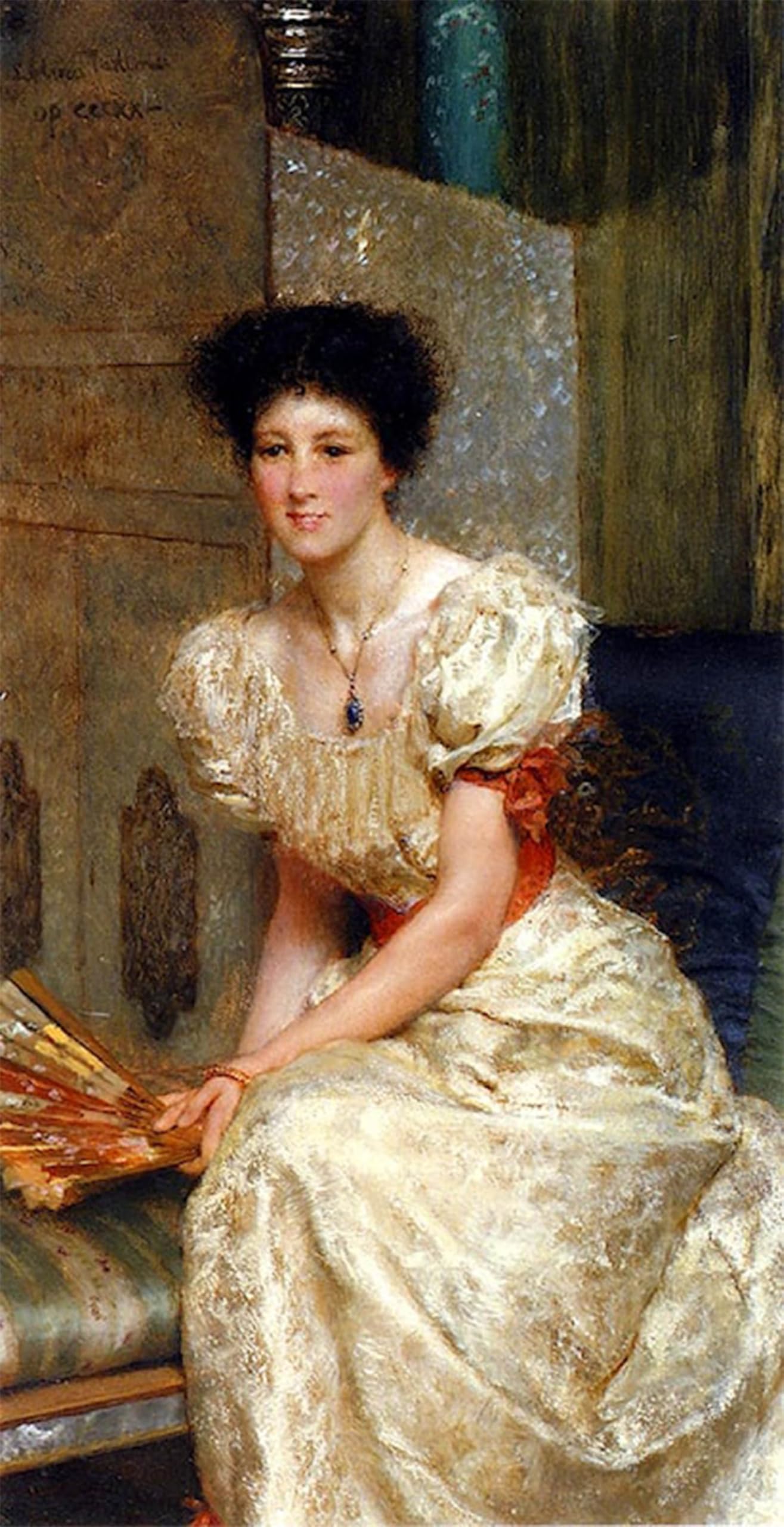 HRJUBWREE Oil Painting Prints on Canvas Painting Picture Portrait of Mrs Charles Wyllie Lawrence Alma-Tadema Artwork Canvas Prints for Office Decor 60x90cm