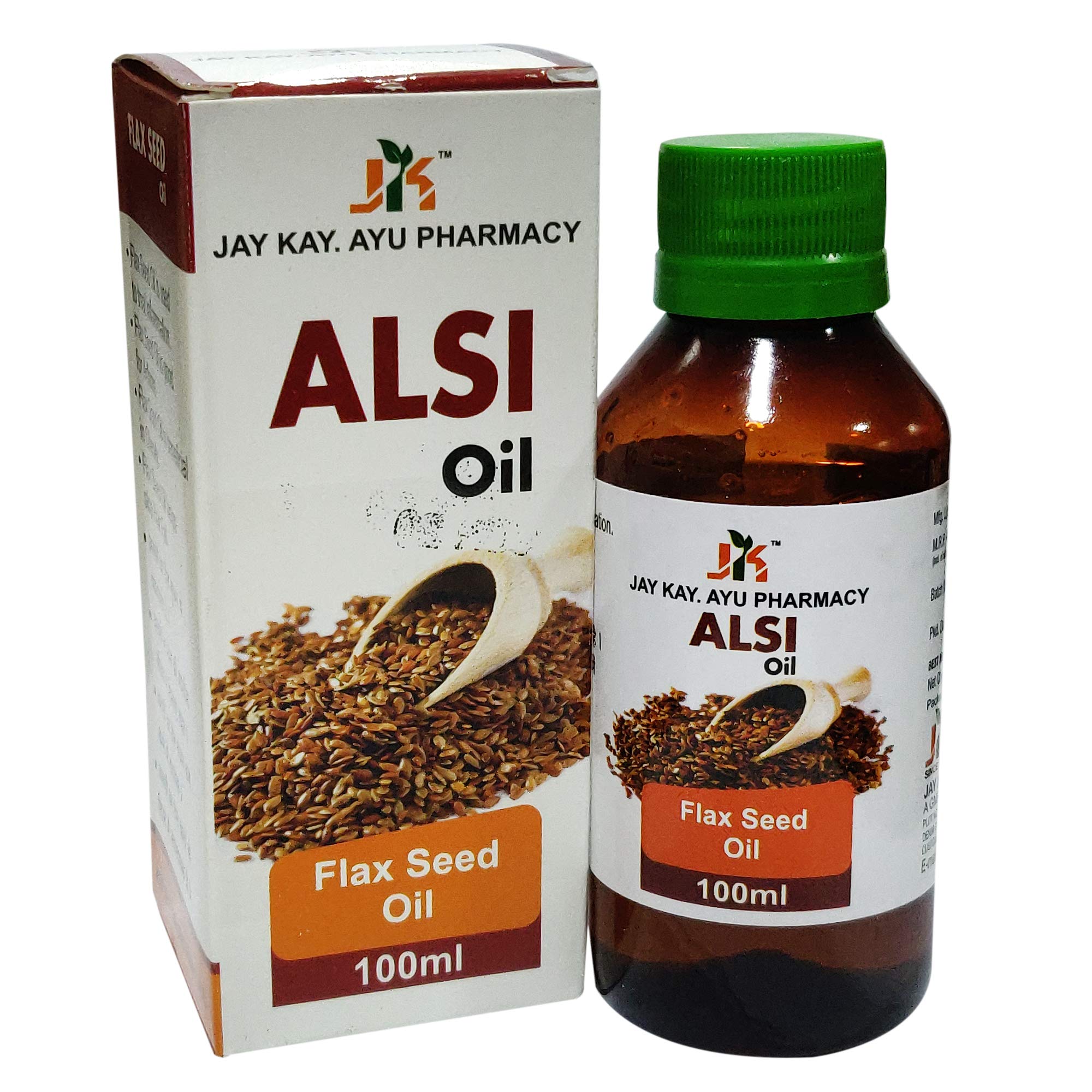 Jay Kay Jay Kay Alsi Oil (Flax Seed Oil) -100ML x Pack of 2