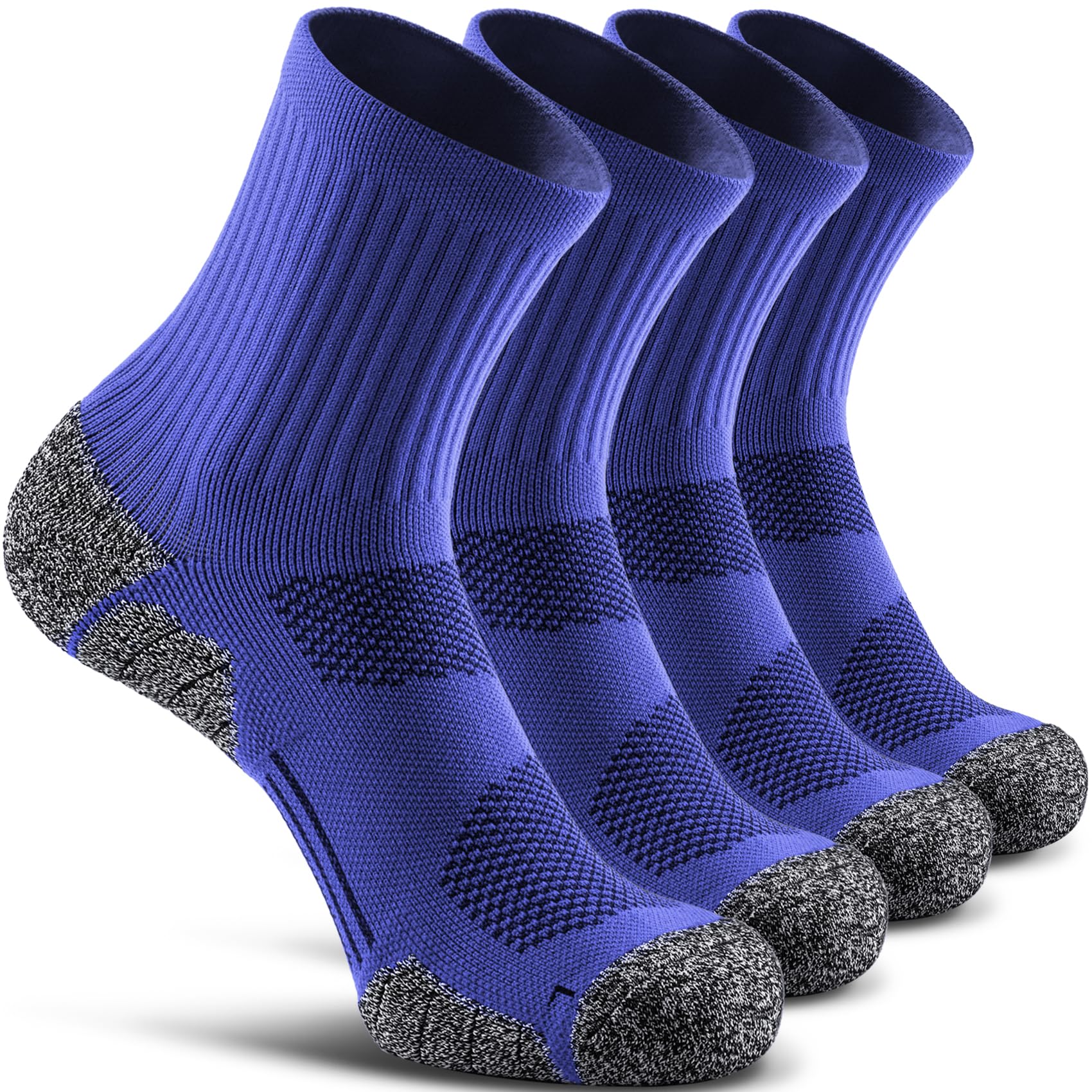 CWVLC Cushioned Compression Sport Quarter Socks for Men Women Youth