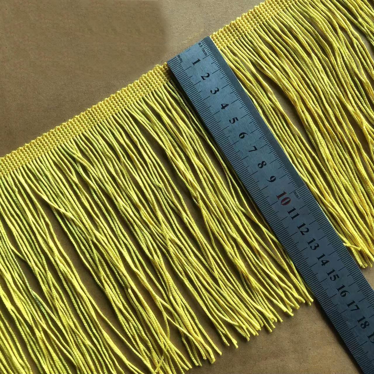 Franjeband Lurex Gedraaid - Goud 100 mm kopen? Hoofs Stoffen - Stof
