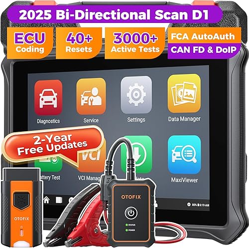 OTOFIX D1 con BT1 Lite herramienta de escaneo bidireccional más nueva de 2023, codificación ECU, escáner de diagnóstico automotriz inalámbrico, más