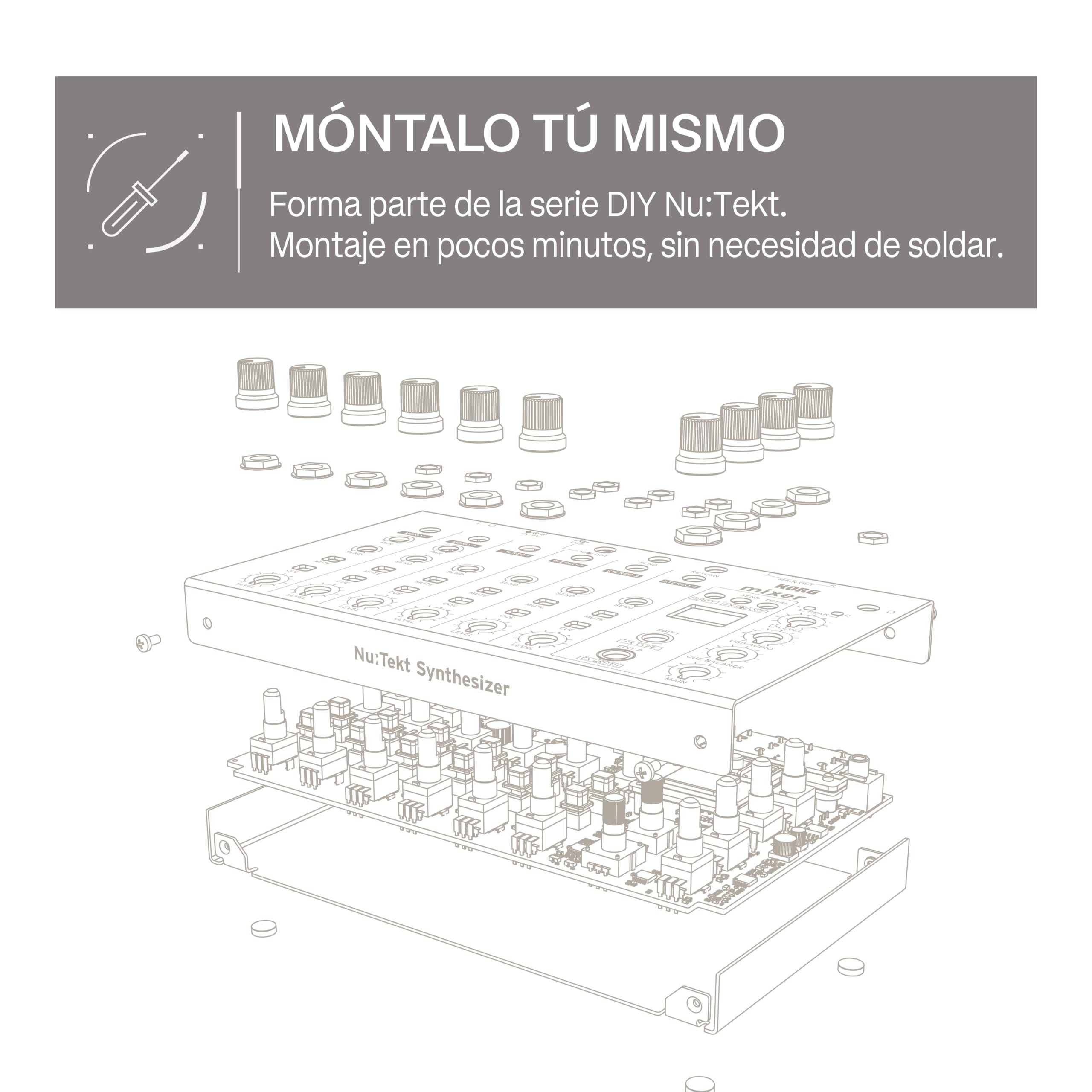 Korg Nu:Tekt NTS-4 Mixer - Kit de Mezclador de Audio de 6 Canales e Interfaz de Audio con Efectos