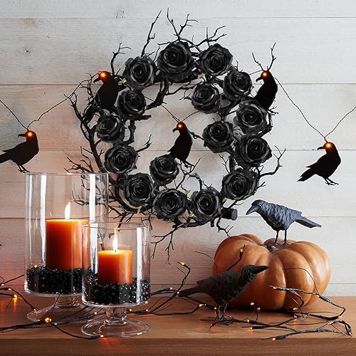 Miniatura 3 de Veryhome - Ramo de flores artificiales de seda con sensación real al tacto, ramo de boda para celebraciones en el jardín del hogar o decoración