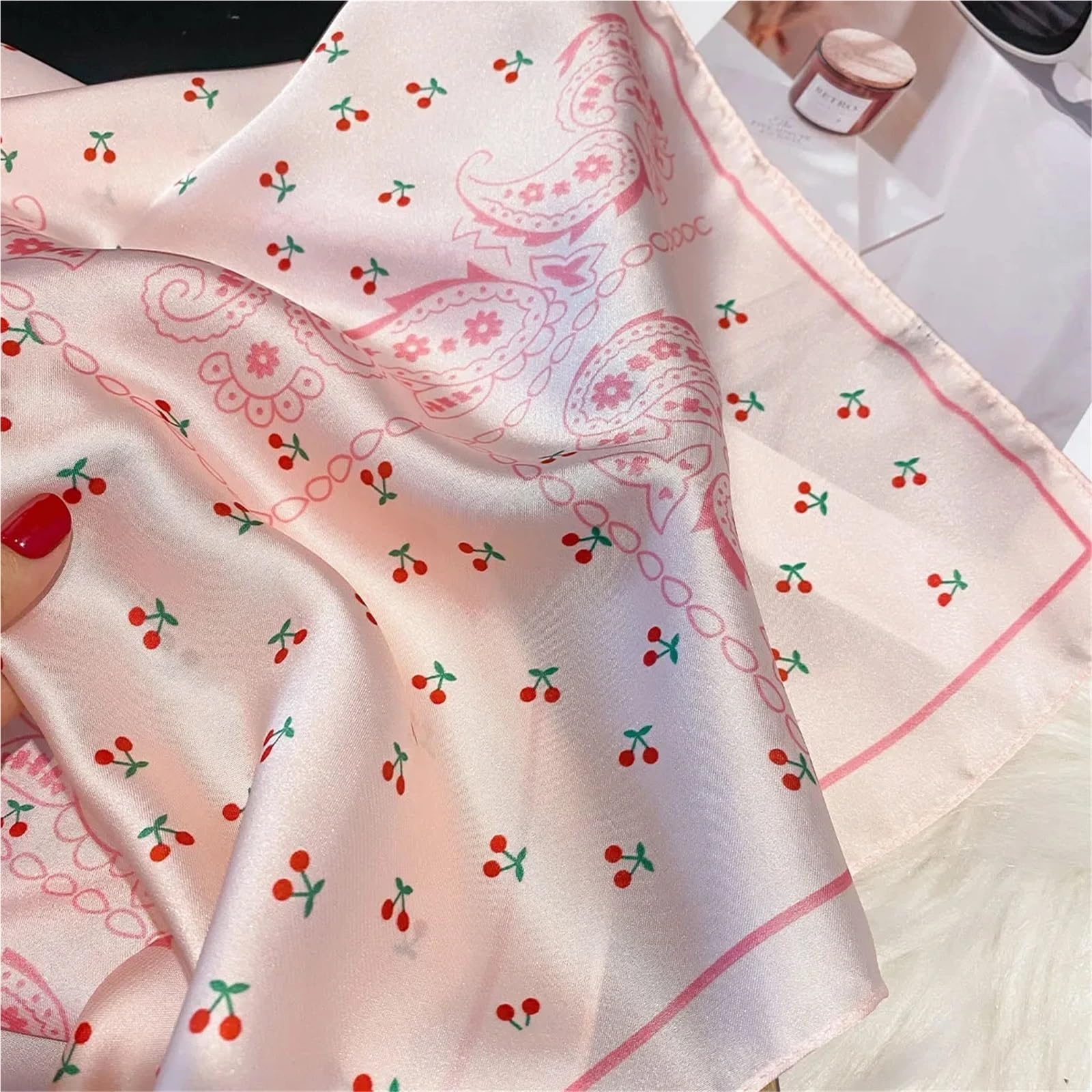 Bufanda para la cabeza, bufandas de moda para mujer, 1 unidad, 70 x 70 cm, bufanda cuadrada con estampado de seda, pañuelo decorativo para el cuello