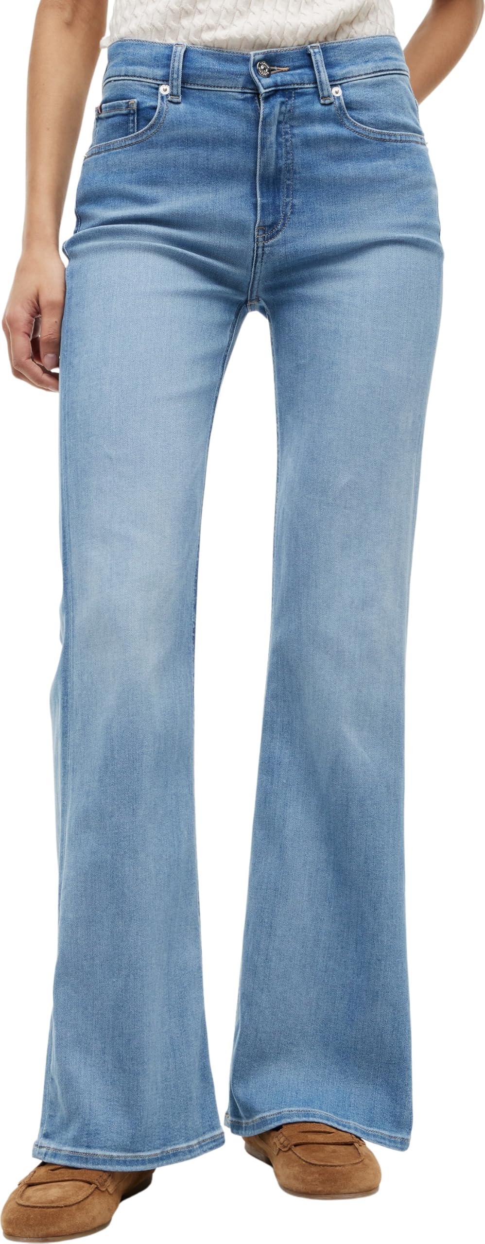 Tommy Hilfiger Women's Flare Katy Rw WW0WW49952 Bootcut, Denim (Katy Light), 25W / 34L