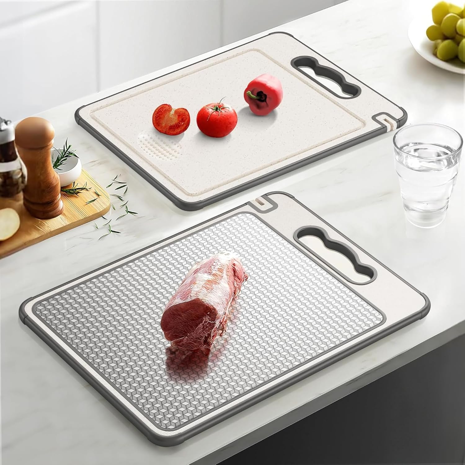Tábua de Corte para Cozinha Dupla Face Aço Inoxidável e PP, Superfície Higiênica para Carnes, Frutas e Vegetais, Afiador Integrado, Base Antiderrapante e Alça Ergonômica PREMIUM – LAGUS IMP. Tábua de Corte para Cozinha Dupla Face Aço Inoxidável e PP, Superfície Higiênica para Carnes, Frutas e Vegetais, Afiador Integrado, Base Antiderrapante e Alça Ergonômica PREMIUM – LAGUS IMP.