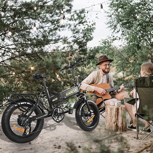 Miniatura 8 de KARCLE - Bicicletas eléctricas para adultos, bicicleta eléctrica con neumáticos gruesos de 750 W de largo alcance con batería extraíble de 48 V 13