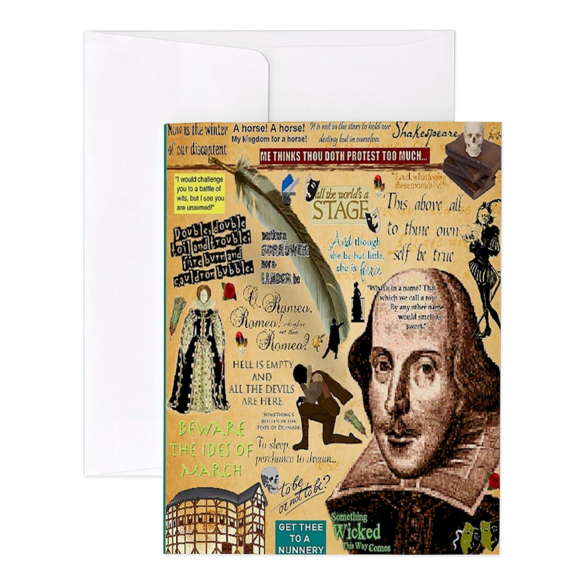 CafePress Sentimental For Shakespeare Notecards (Set Of 20) 4.25" x 5.5" Notecards 10 Pack