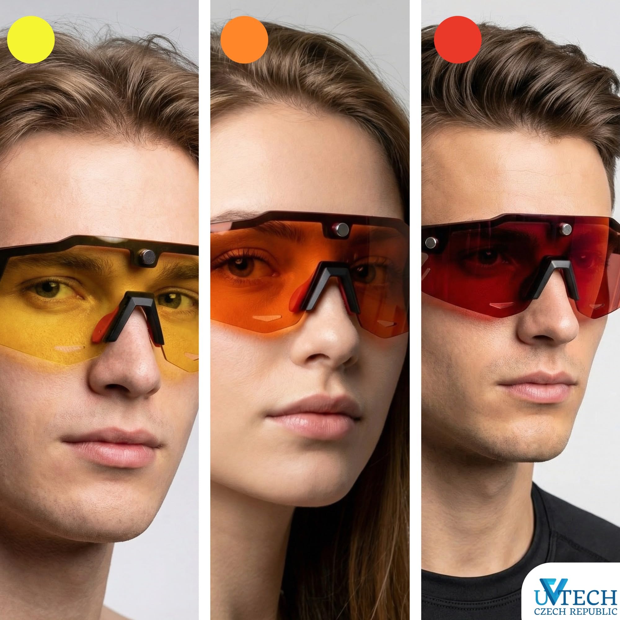 Sleep Ultimate 2 Filtro Luce Blu Occhiali 3 in 1 - Lenti Magnetiche intercambiabili (Rosso, Arancione, Giallo) - Occhiali Anti Luce Blu, Occhiali da sonno, Biohacking, Montatura TR90 Unisex