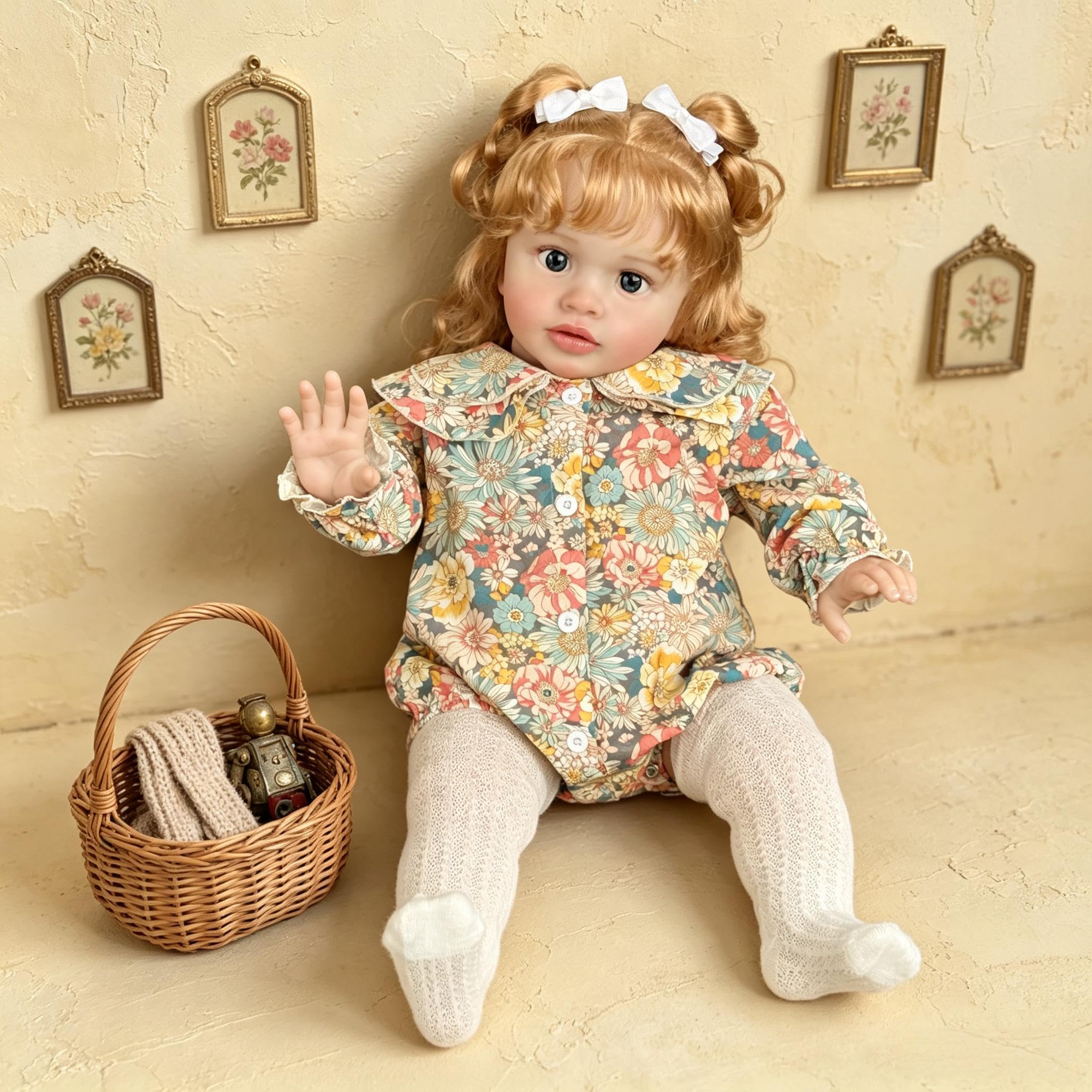 Muñecas Reborn Pippa Niña 26 Pulgadas 66 cm Muñeca de Bebé Reborn Realista, Cuerpo De Tela Suave, Muñecas de Bebés Realistas Que Parecen de Verdad para Navidad Regalo