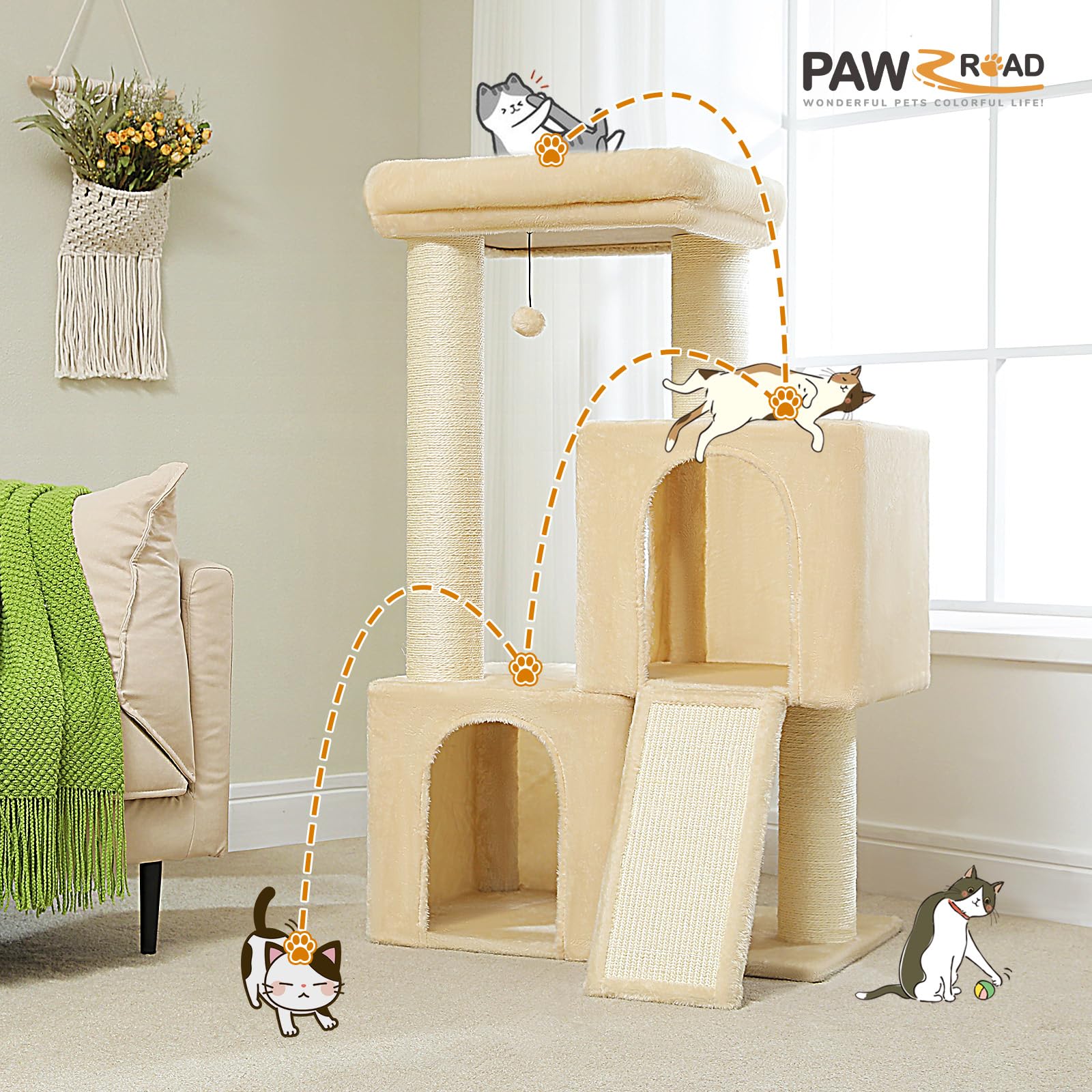 Rascador Para Gato Grande Arbol Para Gatos PAWZ Road Rascador