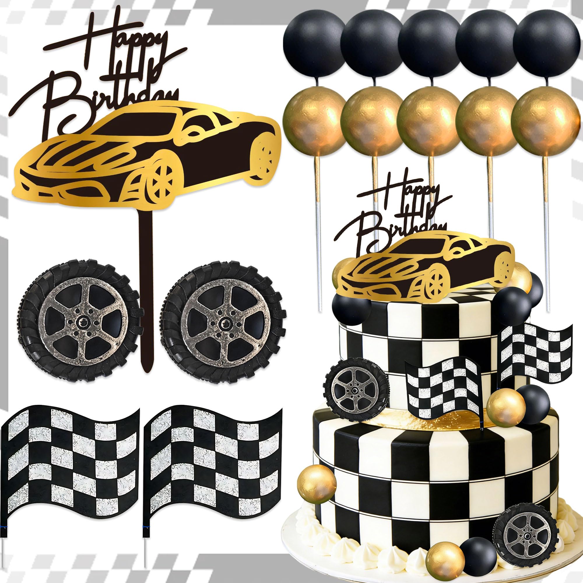 Motorbike Cake Decoration Motorcycle Man Birthday for Dirt Bike Decor