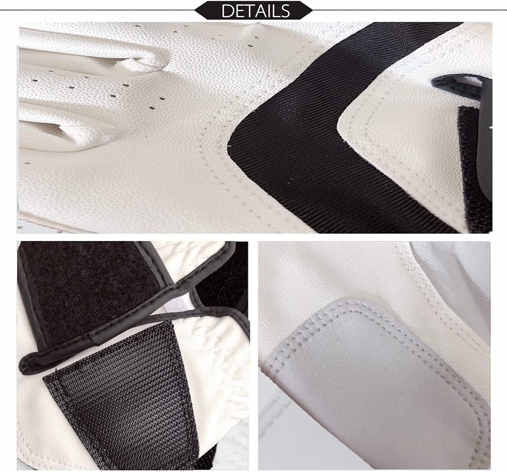 Guante Golf,Guante De Golf Guantes de Golf Antideslizantes Hombres dejados Mano Derecha Cuero Todo el Clima Grip Guante Transpirable