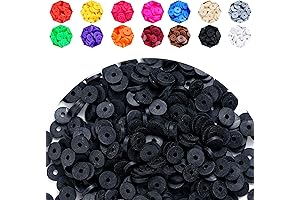 Versatile Flat Round Polymer Clay Spacer Beads for Jewelry Making