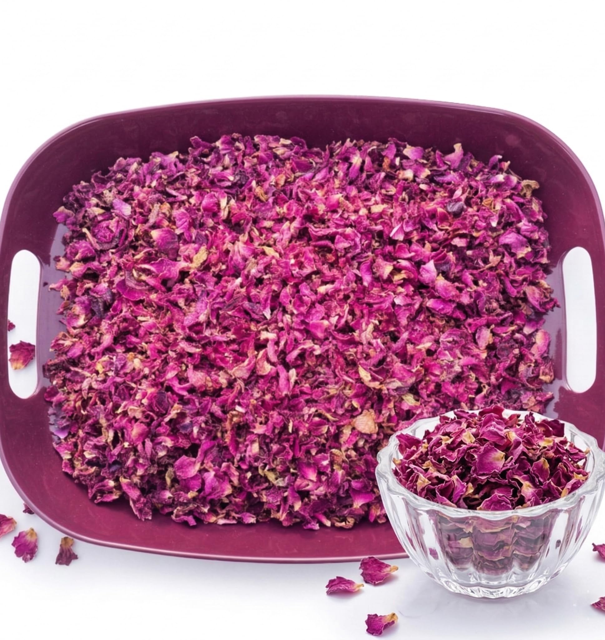 Real Rose Petals Dried 50g (A+ Quality) | Direct from Farm | Dry Rose Petals for Chaii, Face, Skin Care, Decoration, Resin Art | Sun Dried Flowers, No Chemicals, No Preservatives-image-42