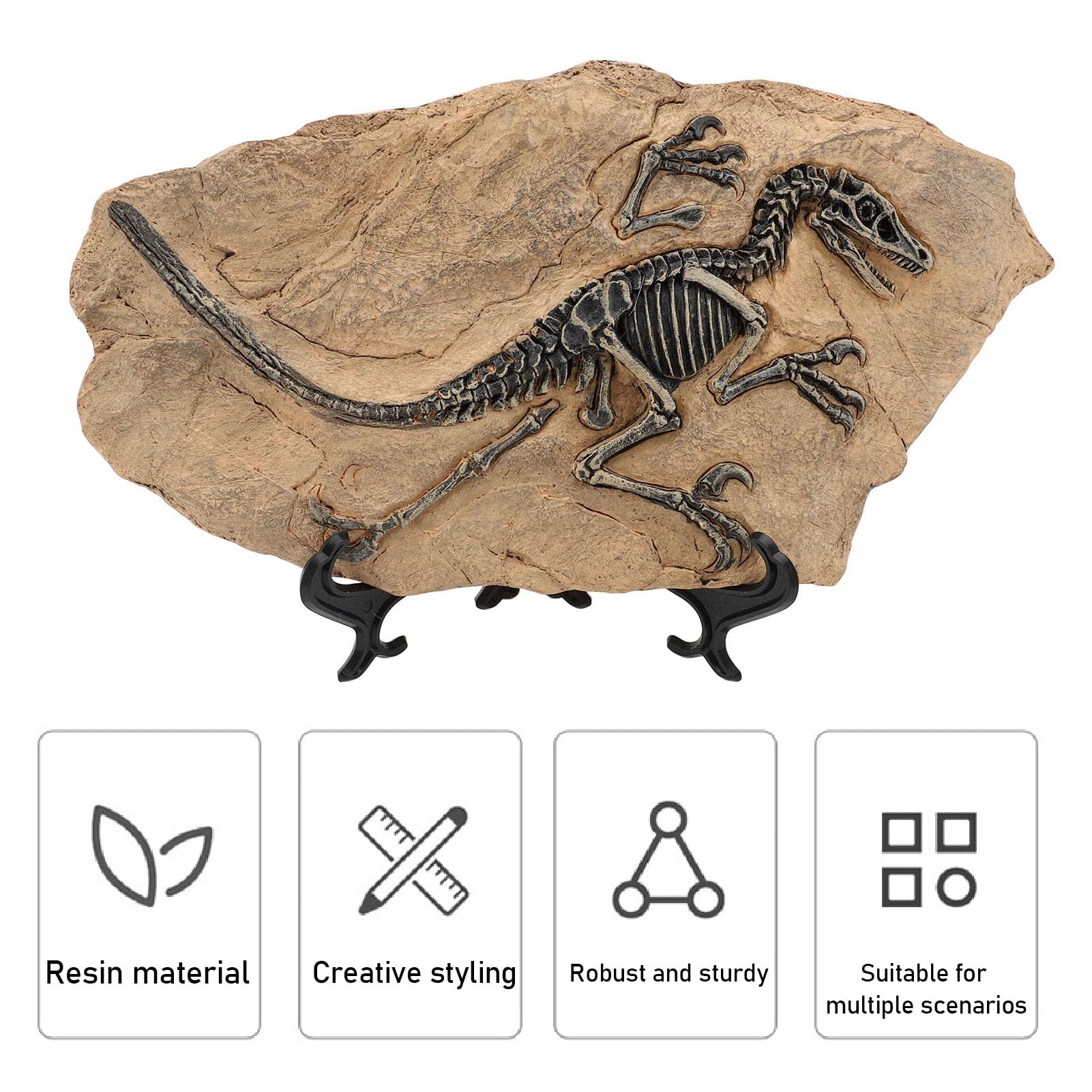 Dinosaur Skeleton Fossil Figure - High Simulation Resin Dinosaur Fossil Model for Home & Office Decor, Ideal for Educational Purpose and Unique Display, 33cm x 19.5cm x 11.5cm