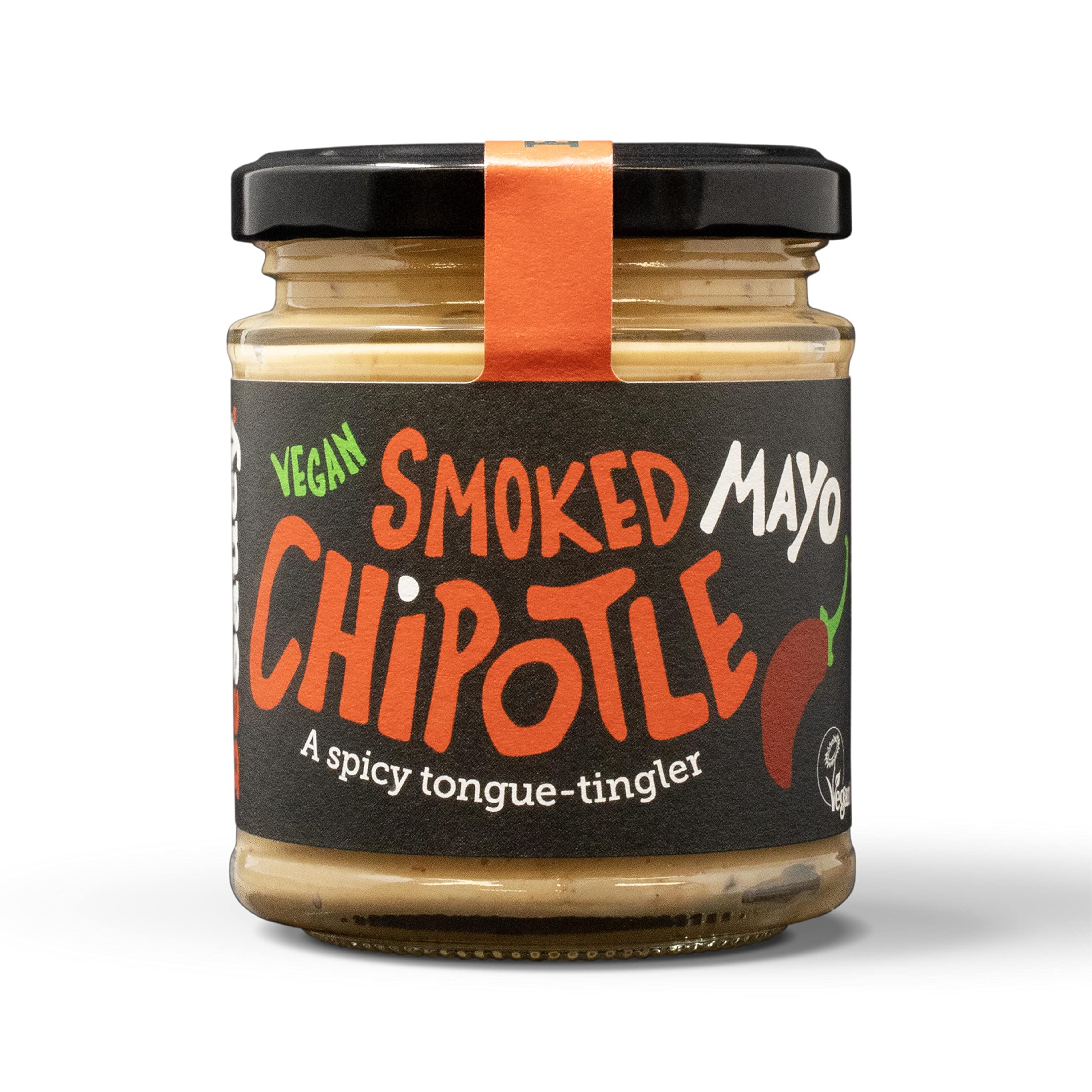 BeSaucy - Smoked Chipotle Mayonnaise, Works Great as a Spread, Dip and Stirred Through Mash or Partnered with Pasta and Pizza Crusts, Produced in the UK & Vegan Friendly, 180g Glass Jar