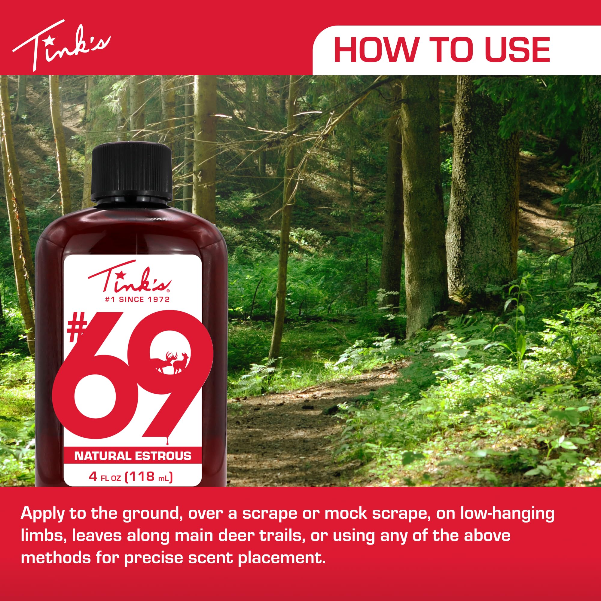 TINK'S Synthetischer #69 Doe-in-Rut Deer Lockstoff Flüssiger Östrous Doe Urin Duft für die Jagd (113 g) 3er-Pack – langanhaltende östroöse Doe Urin Jagddüfte – Jagdköder/Lockstoff – Fortschrittlicher