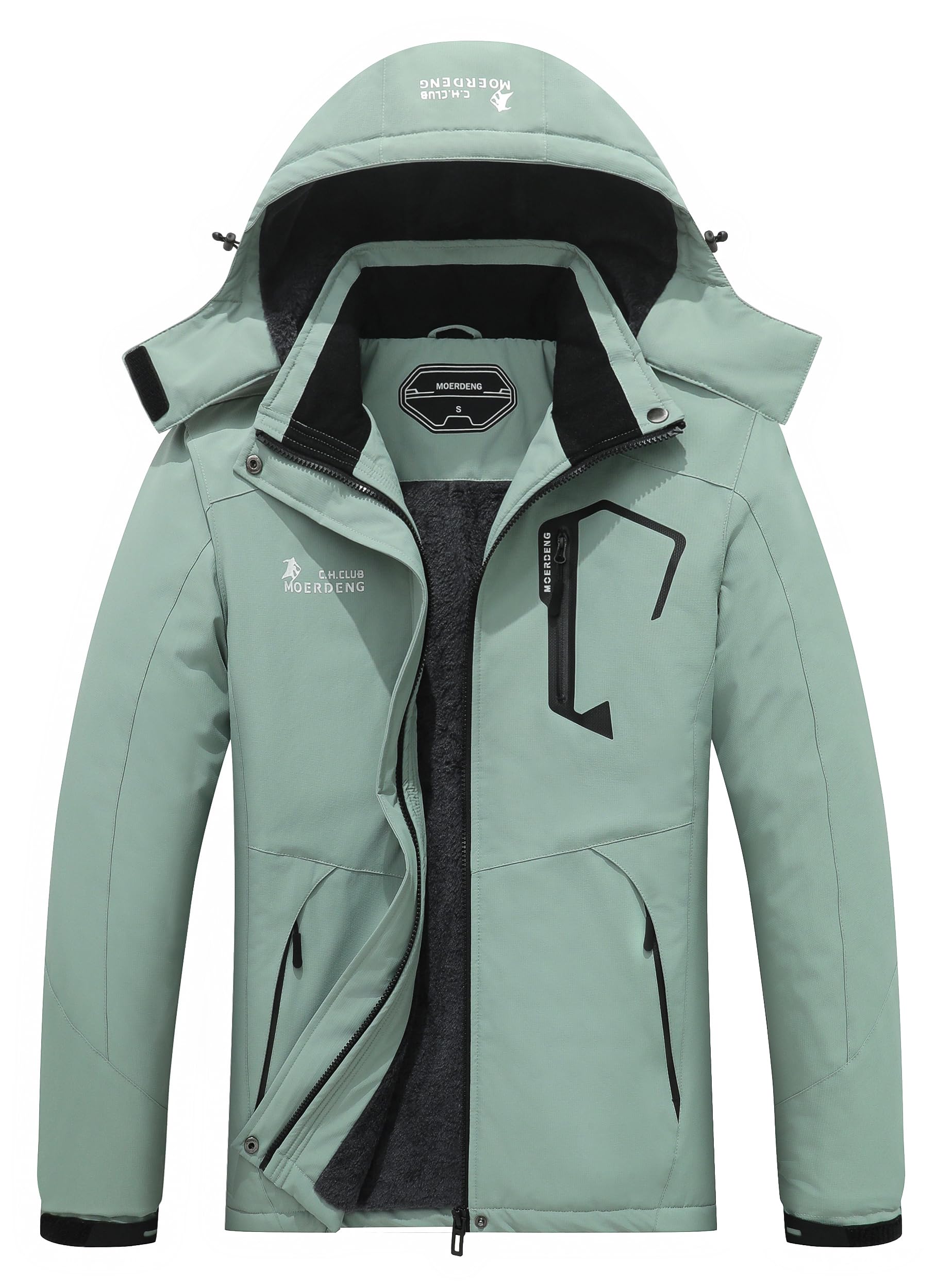 MOERDENG Women's Ski Jacket Warm Winter Coat Snowboarding Jacket