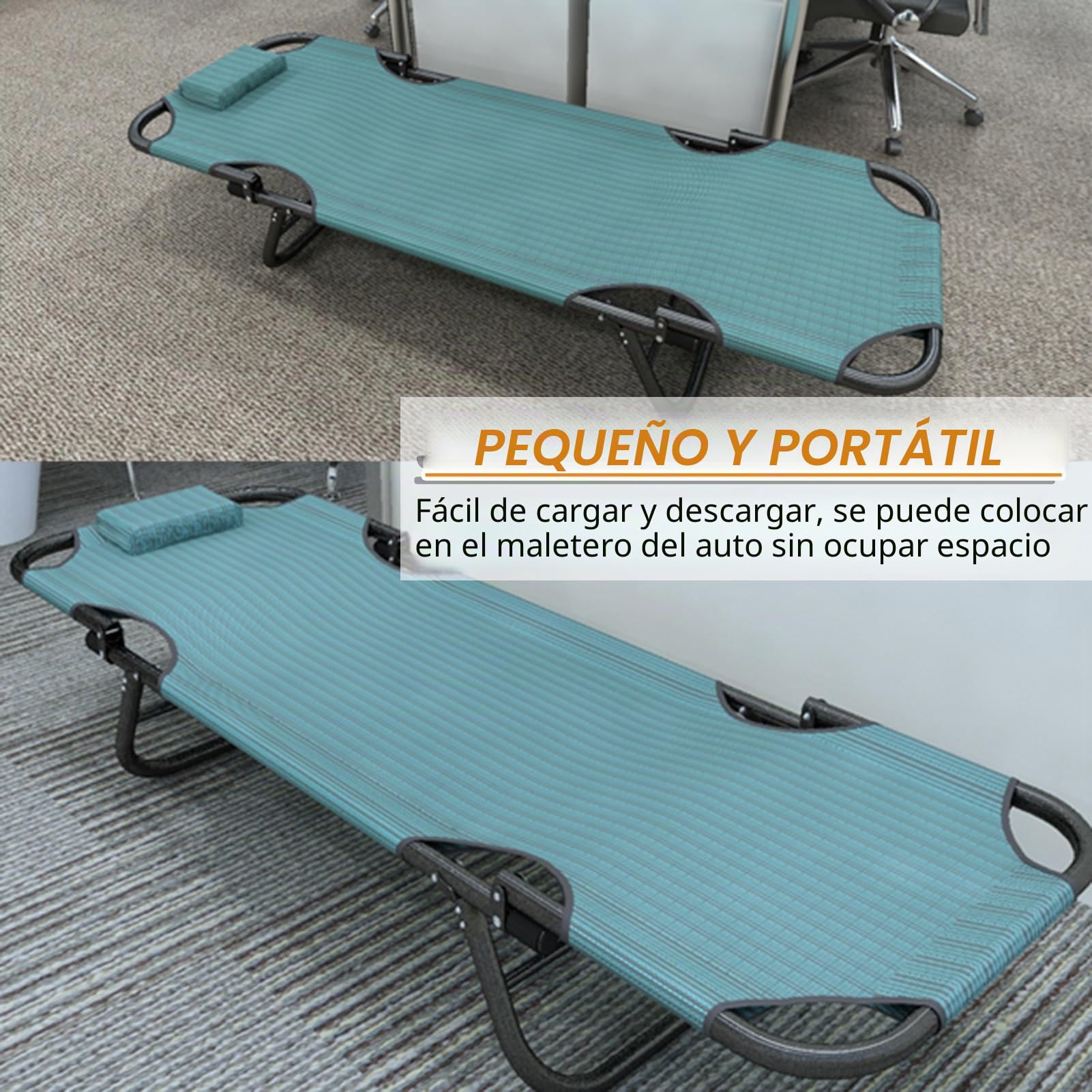 Colchones para Coches No Inflables, Camas De Viaje Plegables, Camas De Camping Al Aire Libre, Fáciles De Limpiar, para Asientos Traseros En La Mayoría De Los Coches (Color : Azul, S : 163x56)