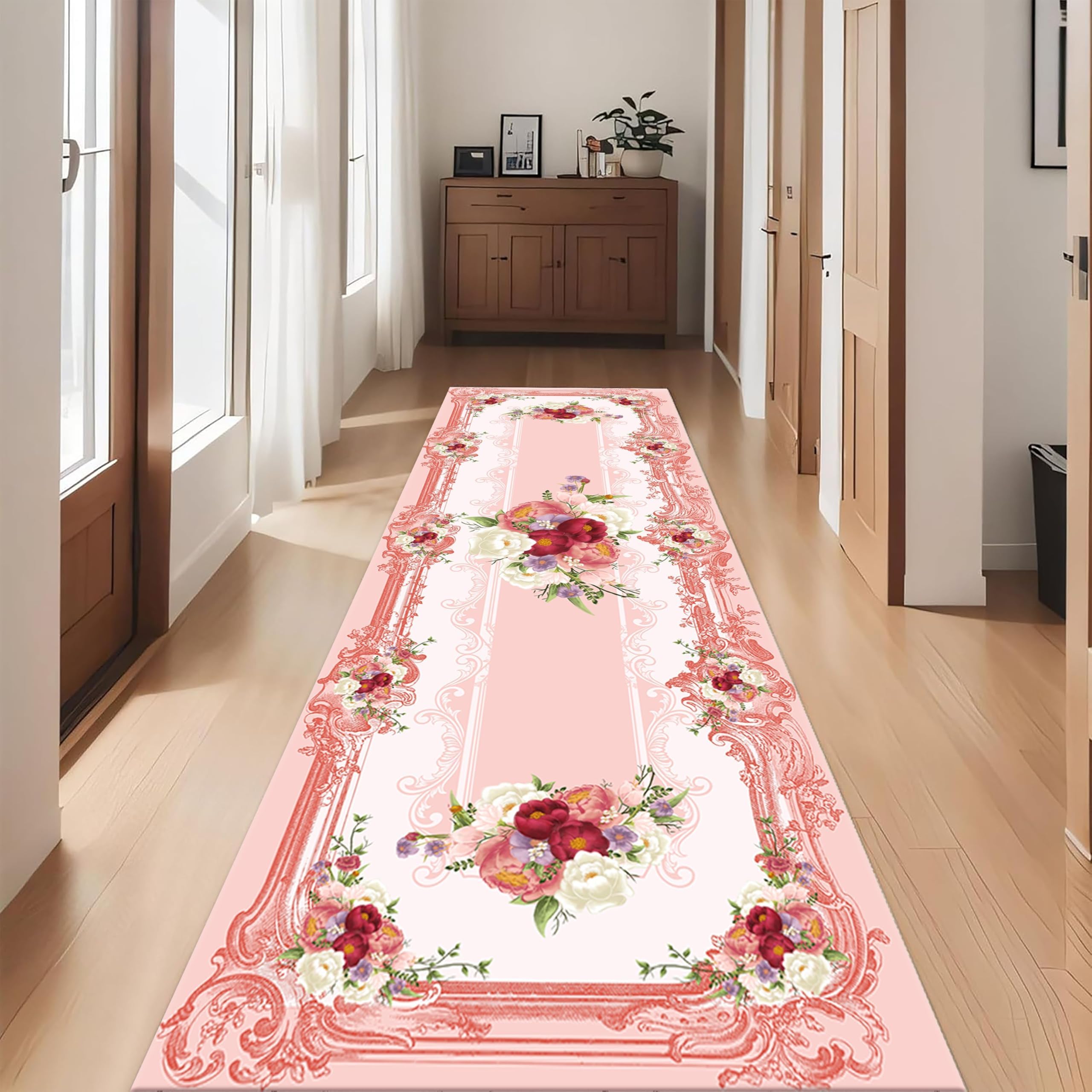 Tapis de couloir antidérapant lavable doux pour chambre de fille