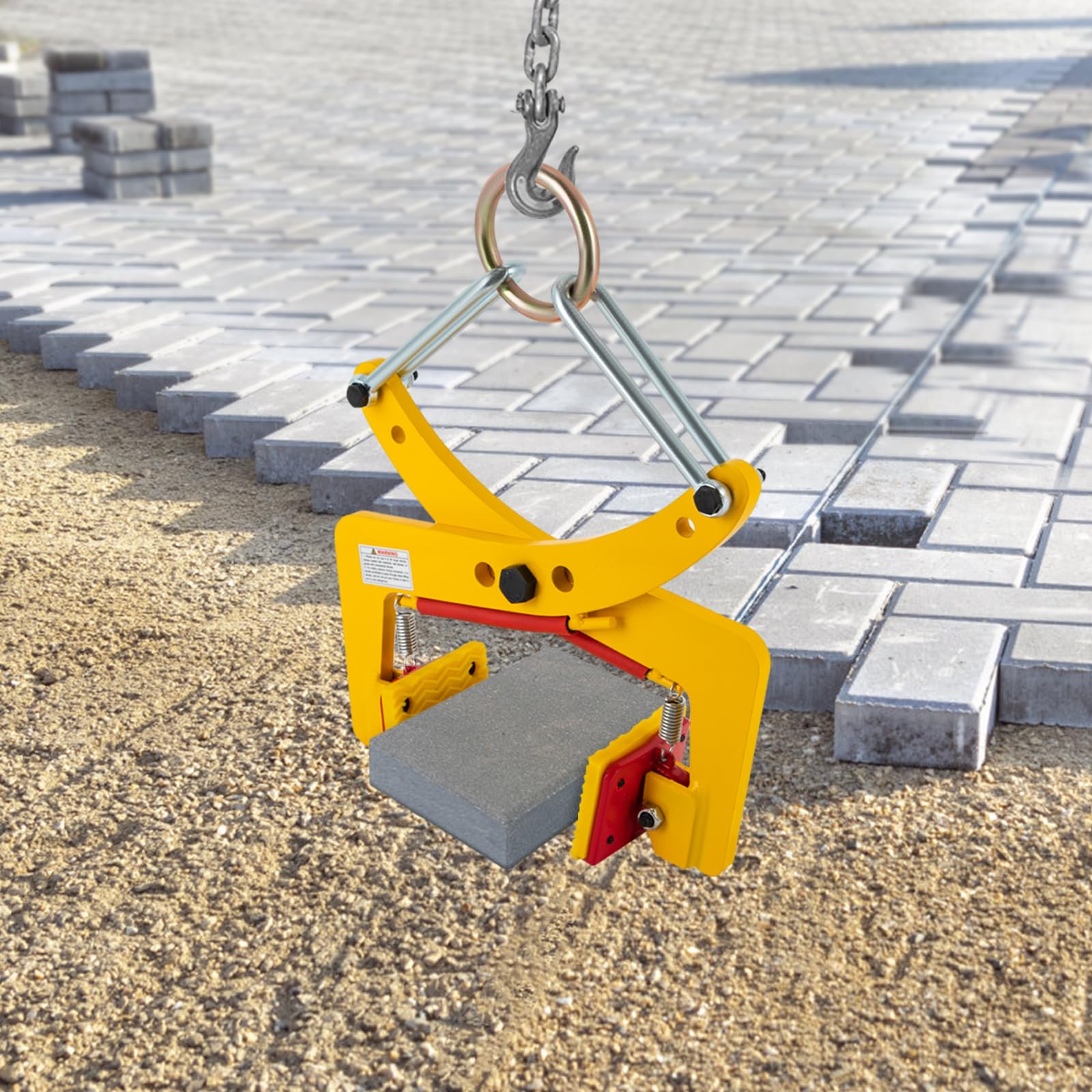 Pattosaey Granite Slab Lifting Clamp, 617LBS Heavy Duty Vertical Stone Carrying Clamp, Adjustable Lifting Clamp Scissor for Granite, Stone, Concrete Blocks (4.72-9.45in)