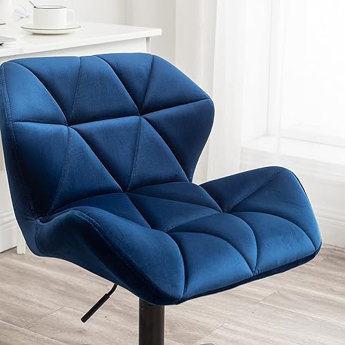 Miniatura 7 de Roundhill Furniture Eldon Diamond - Silla de oficina giratoria ajustable con diseño capitoné, color gris y azul